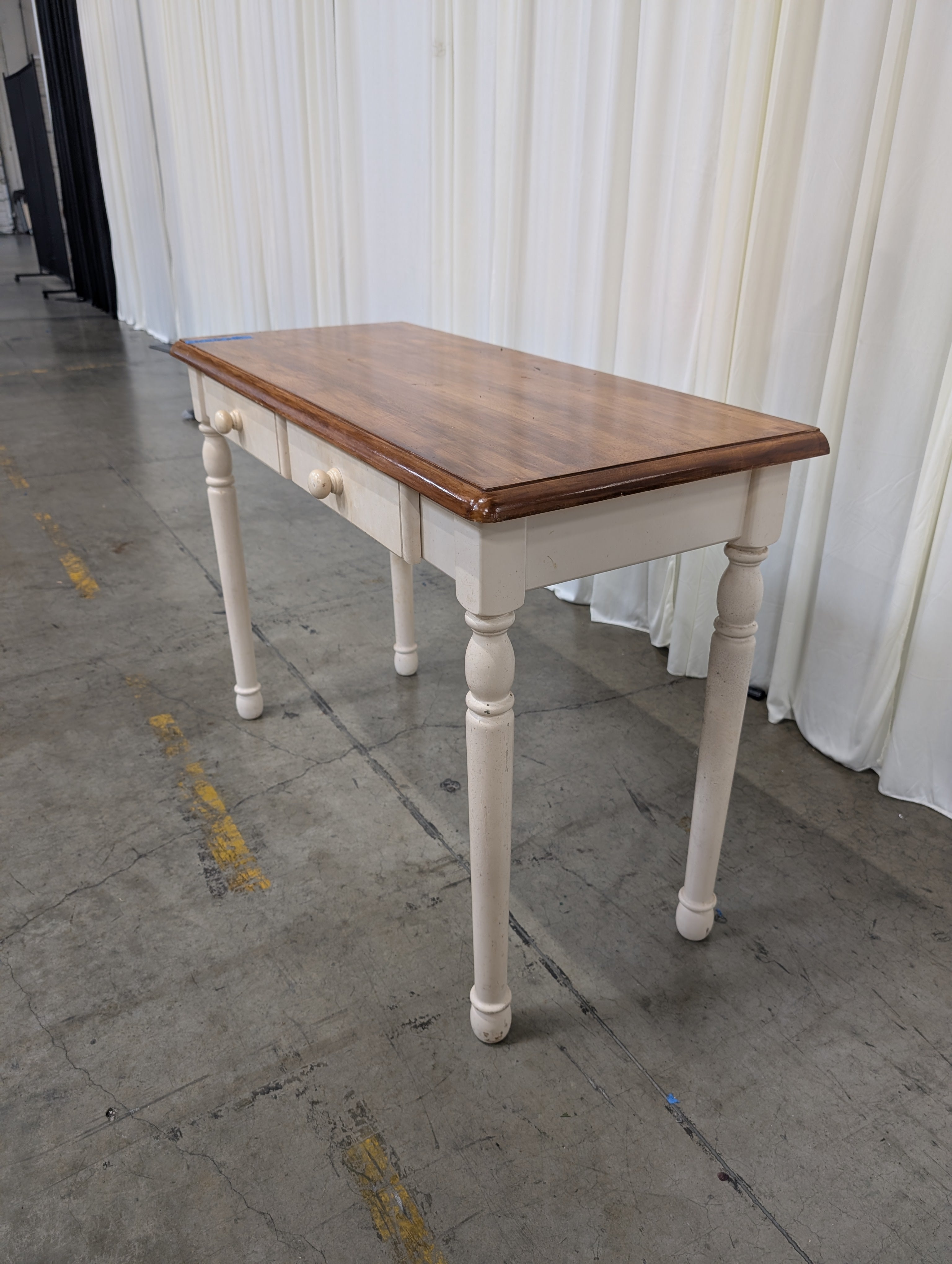 Two Drawer Two Tone Console Table