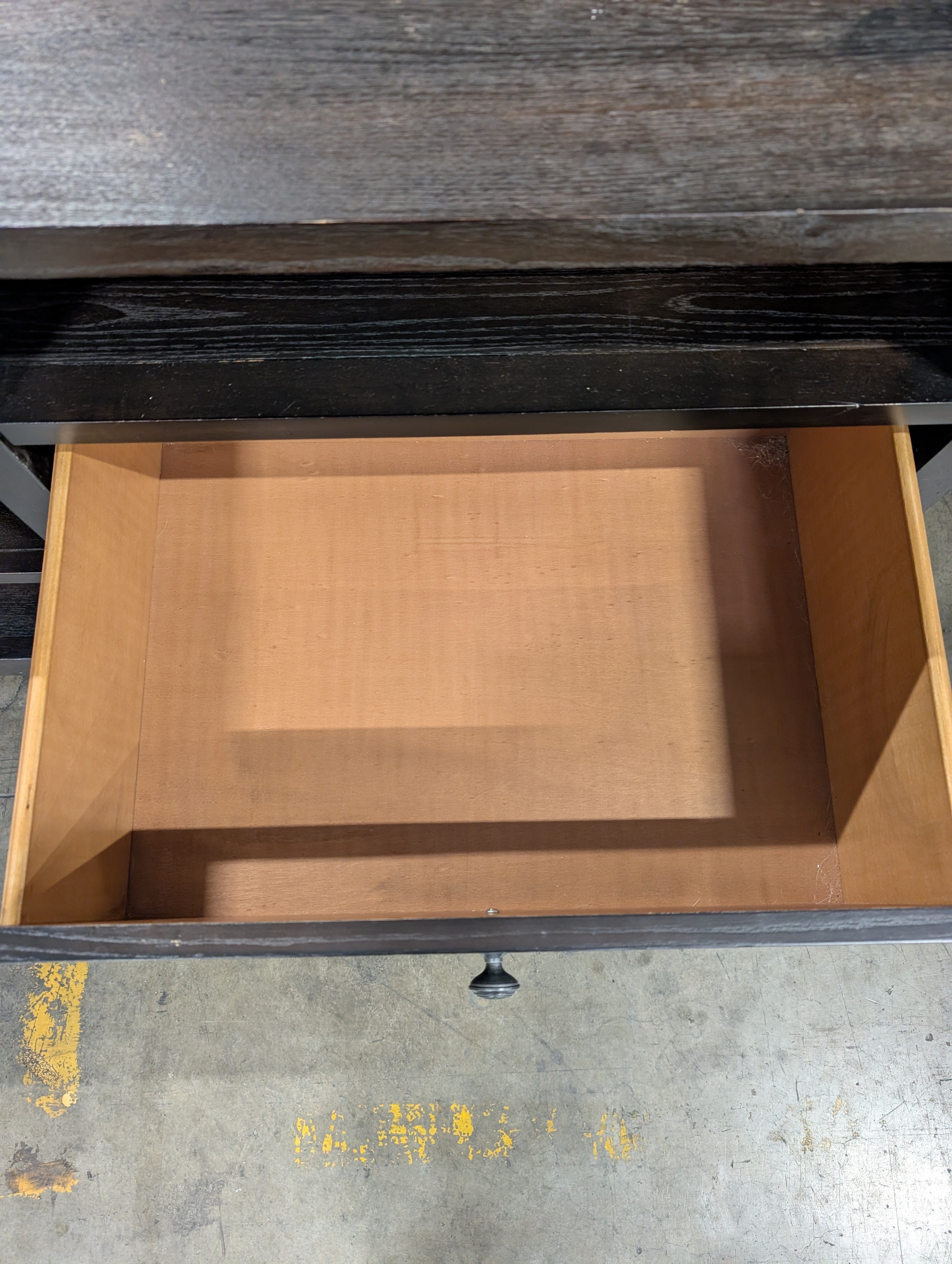 Dark Wood Bassett Media Console with Storage