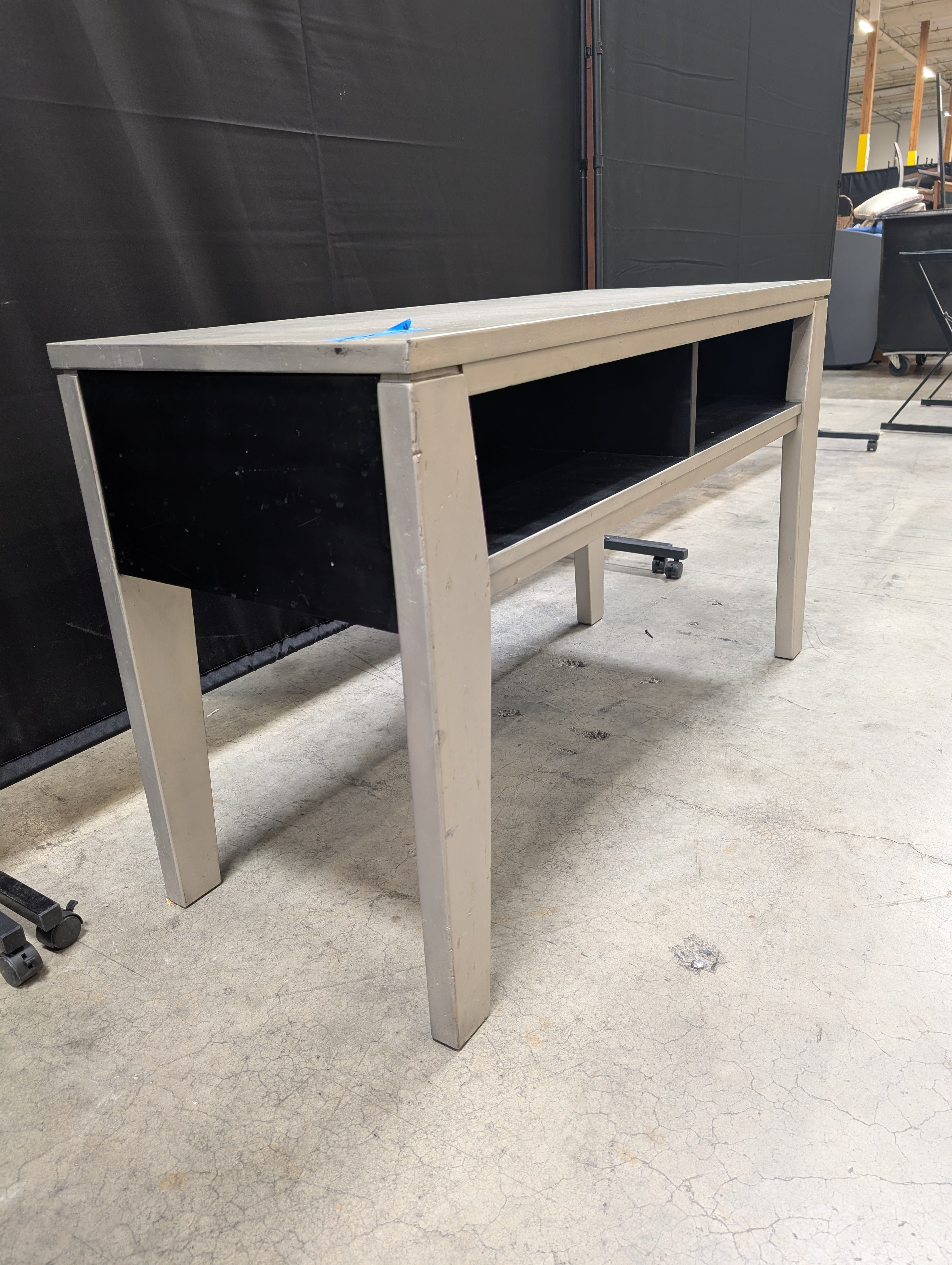 Grey Ashley Furniture Console Table with Open Shelf