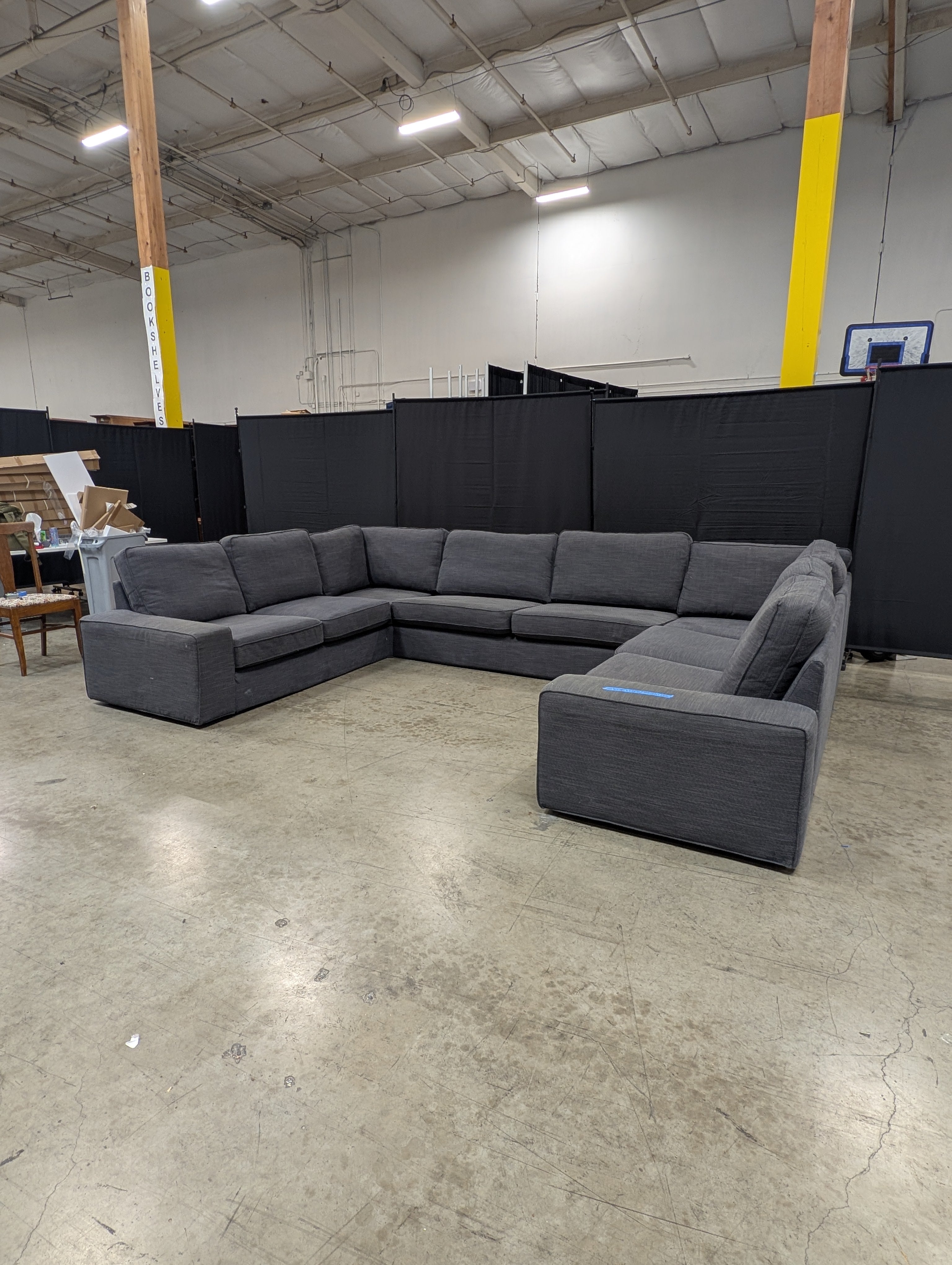 KIVIK Sectional, 6-seat, Gunnared medium gray