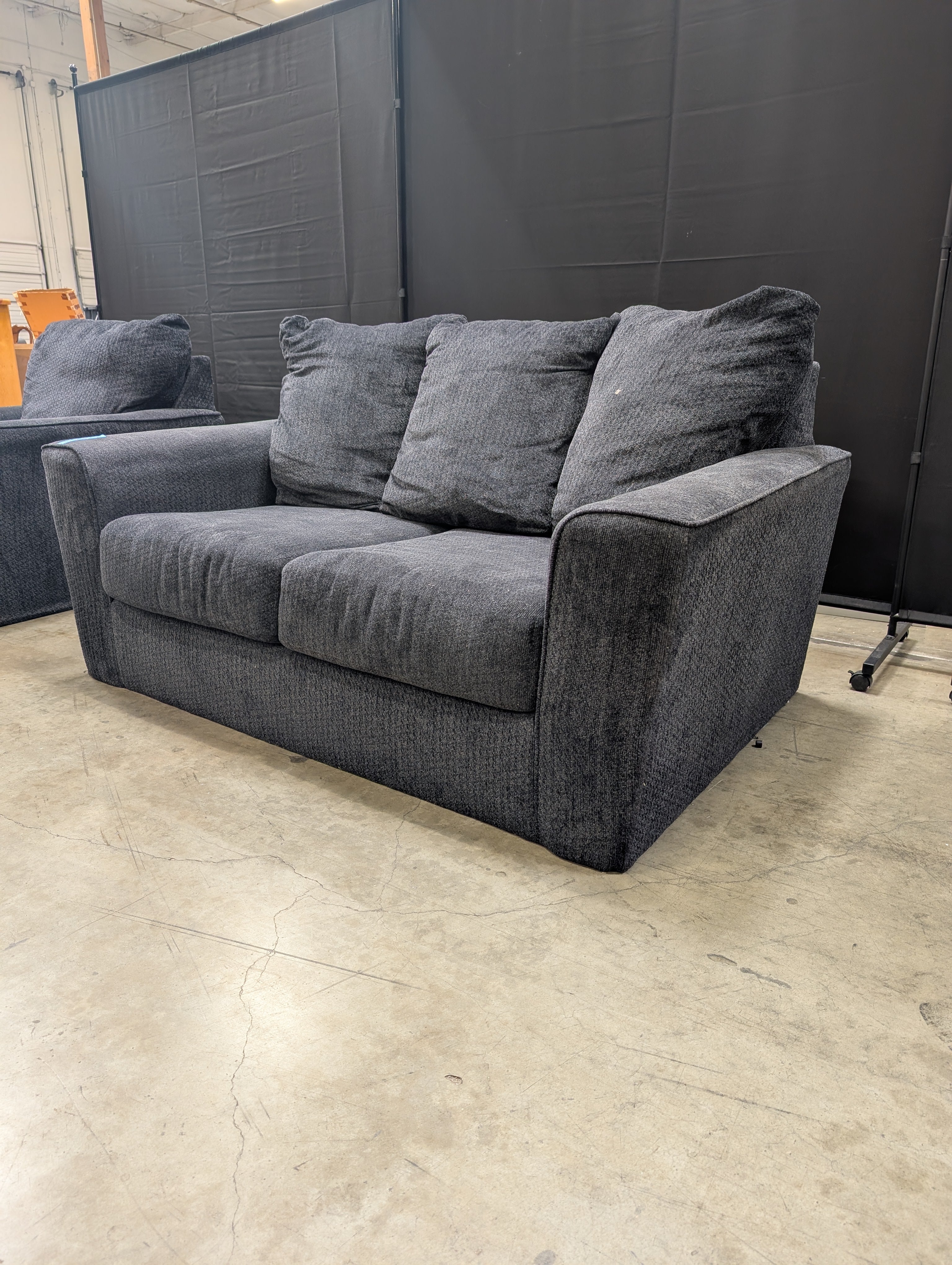 Dark Grey Upholstered Ashley Furniture Sofa