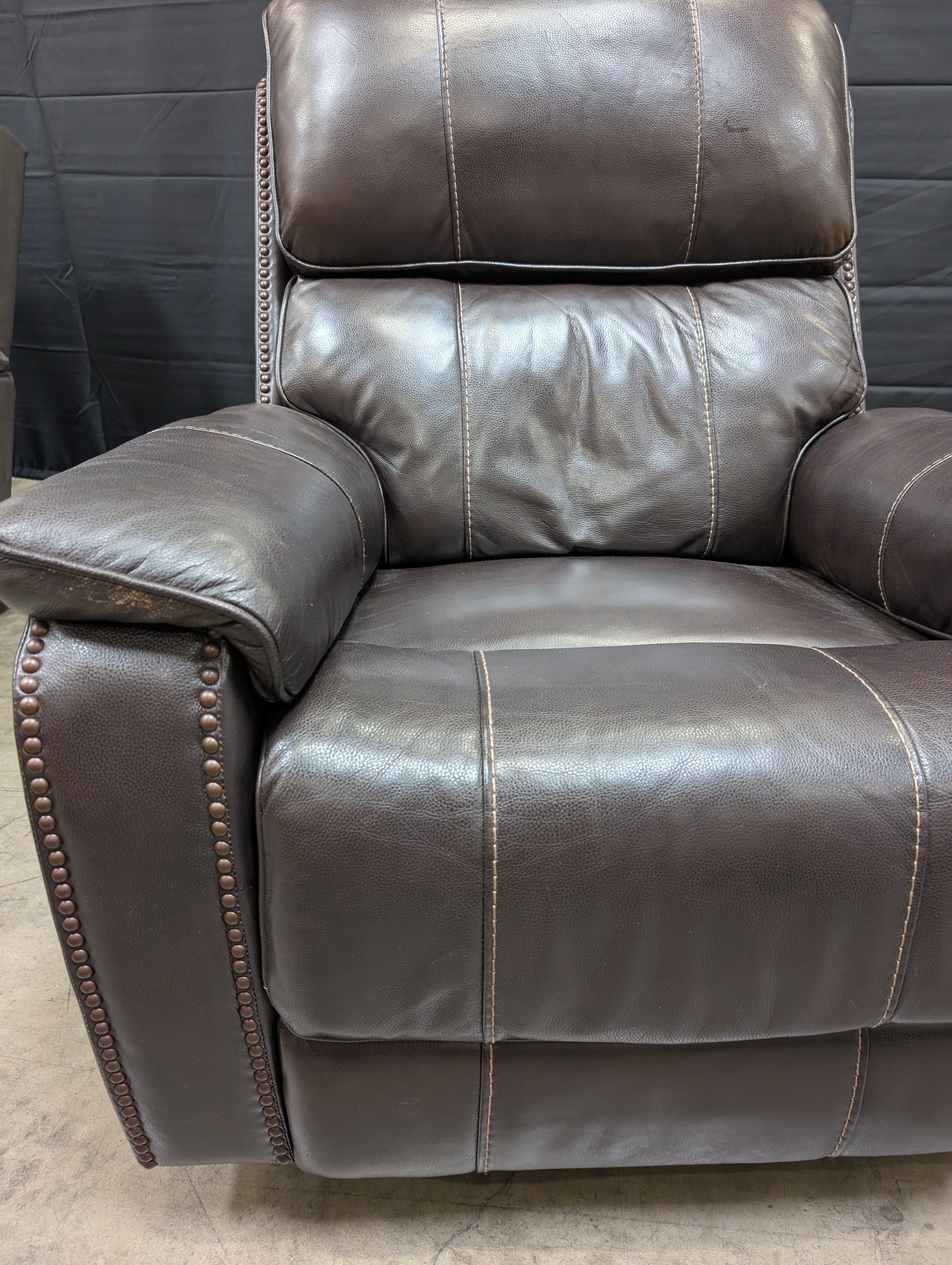 Dark Brown Swivel Electric Reclining Armchair