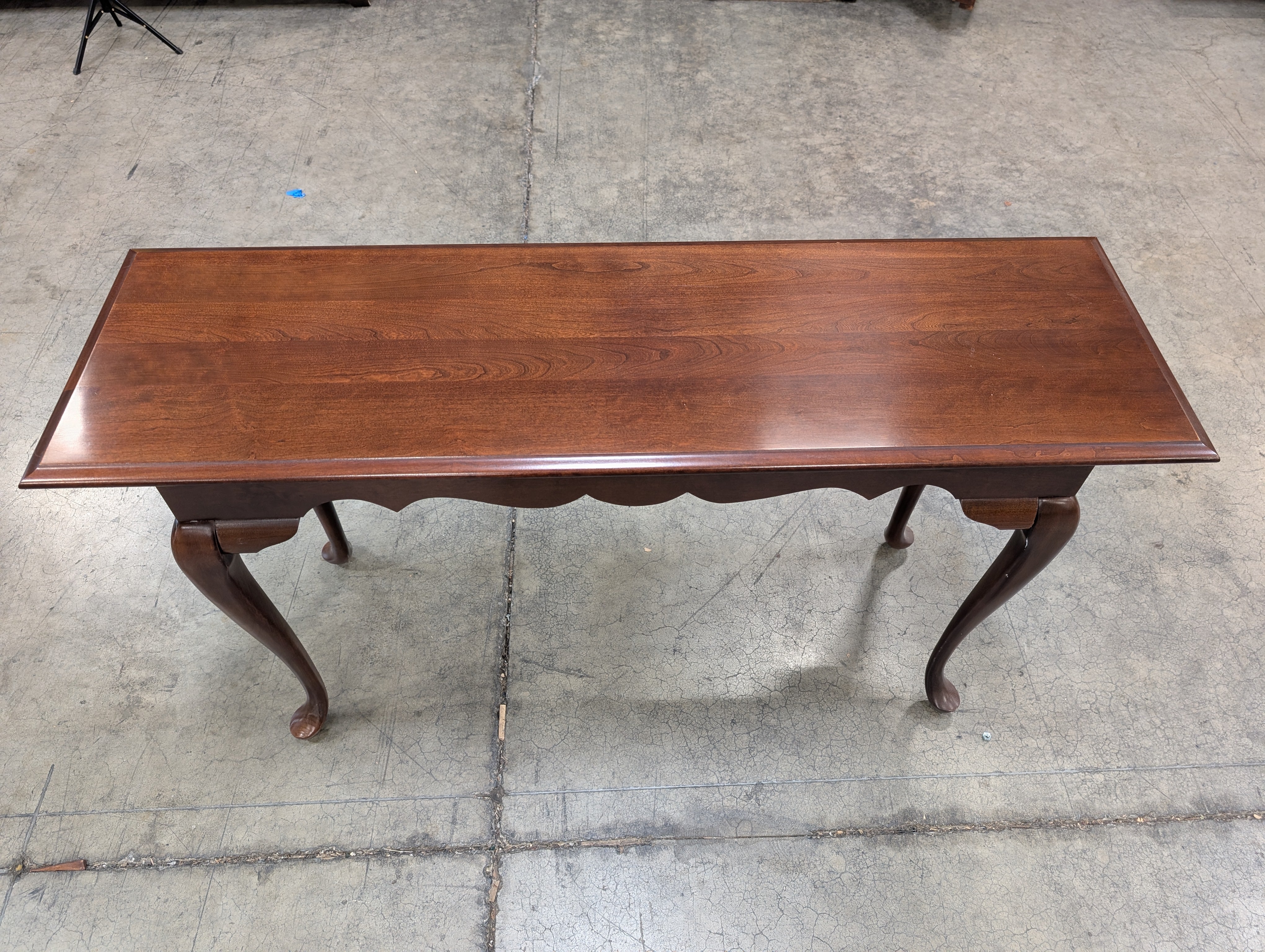 Queen Anne-style Solid Cherry Console Table