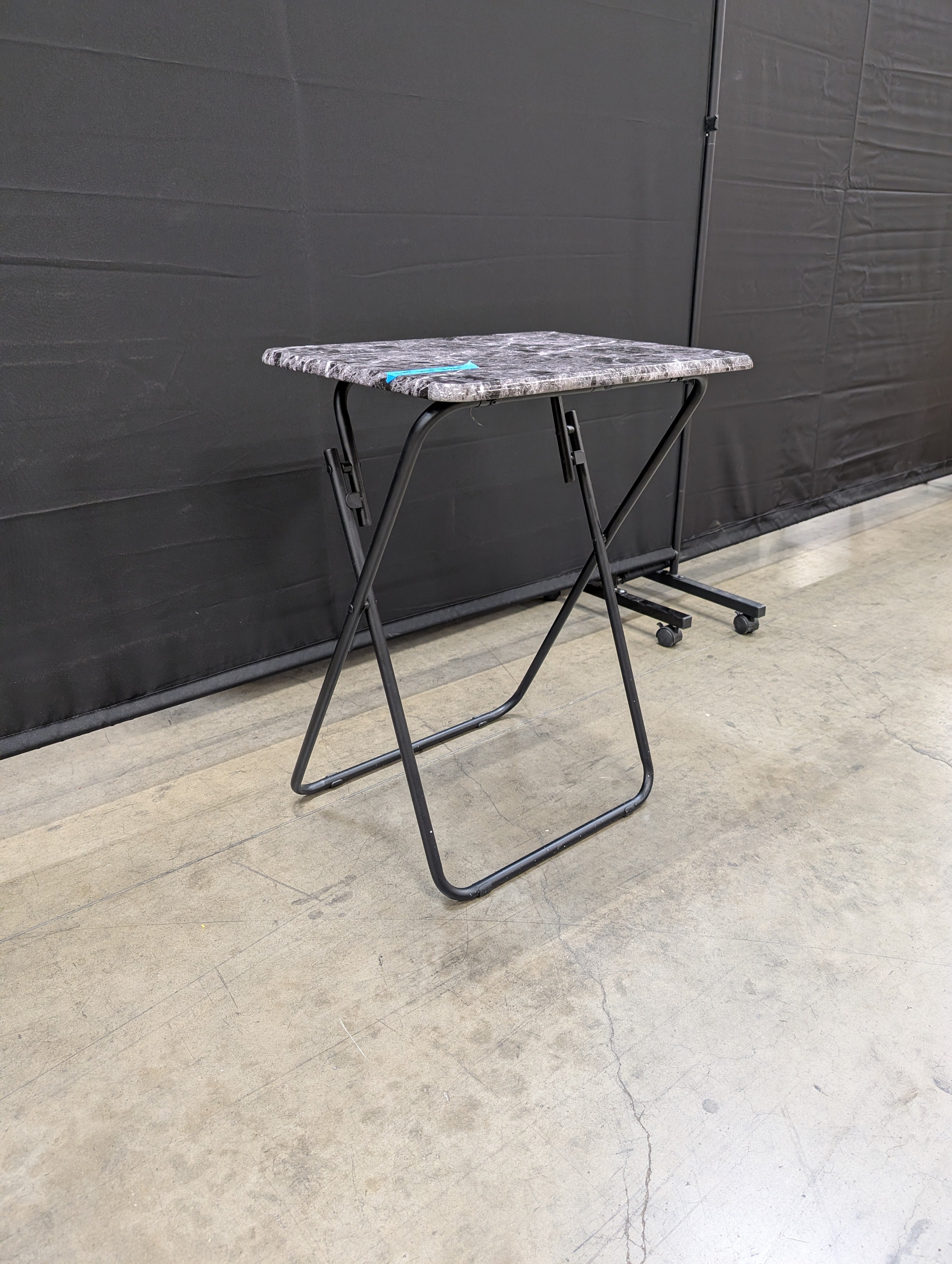 Portable Faux Marble Folding Side Table