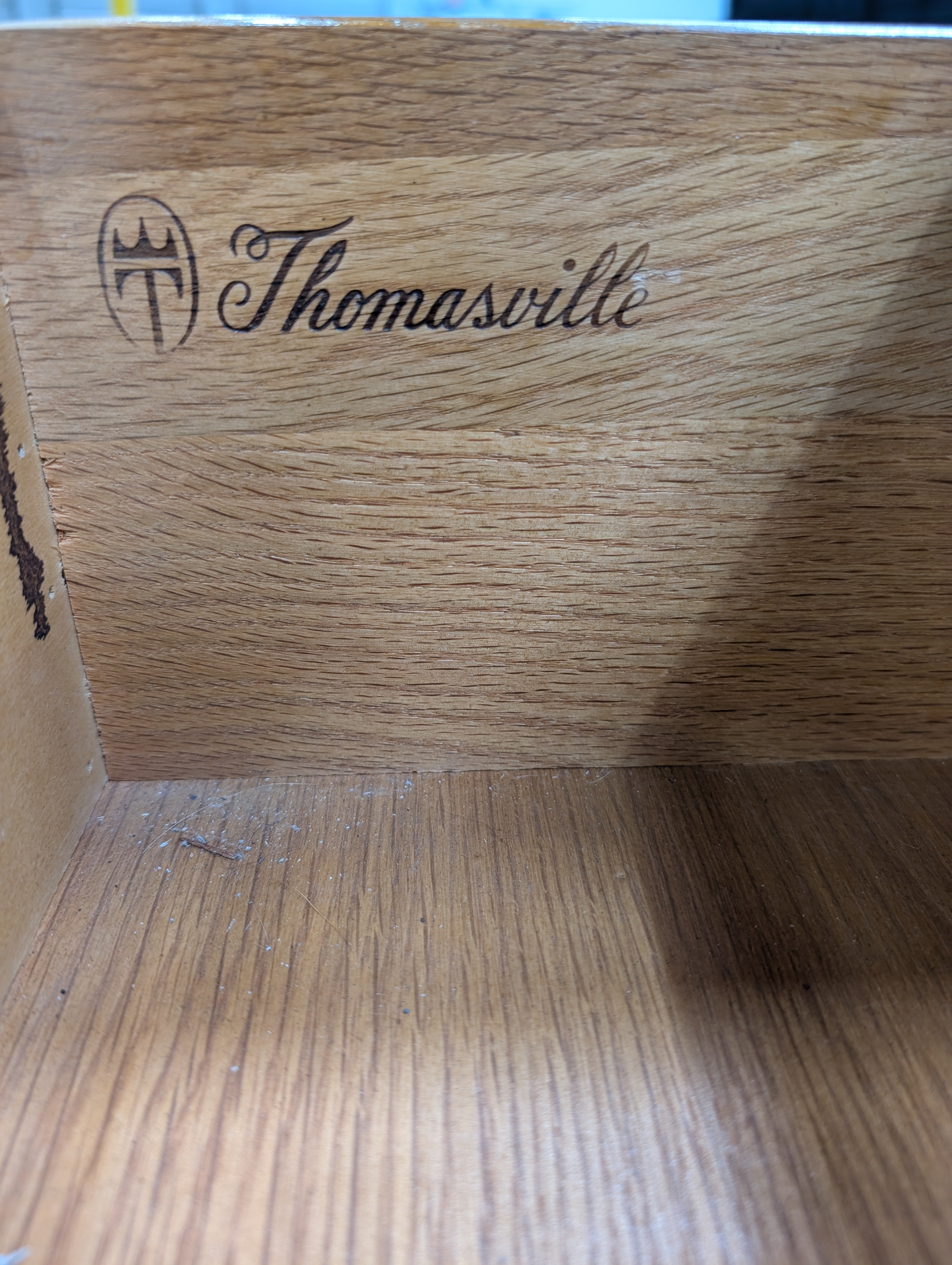 Black Thomasville Five -Drawer Chest with Brass Ring Pulls