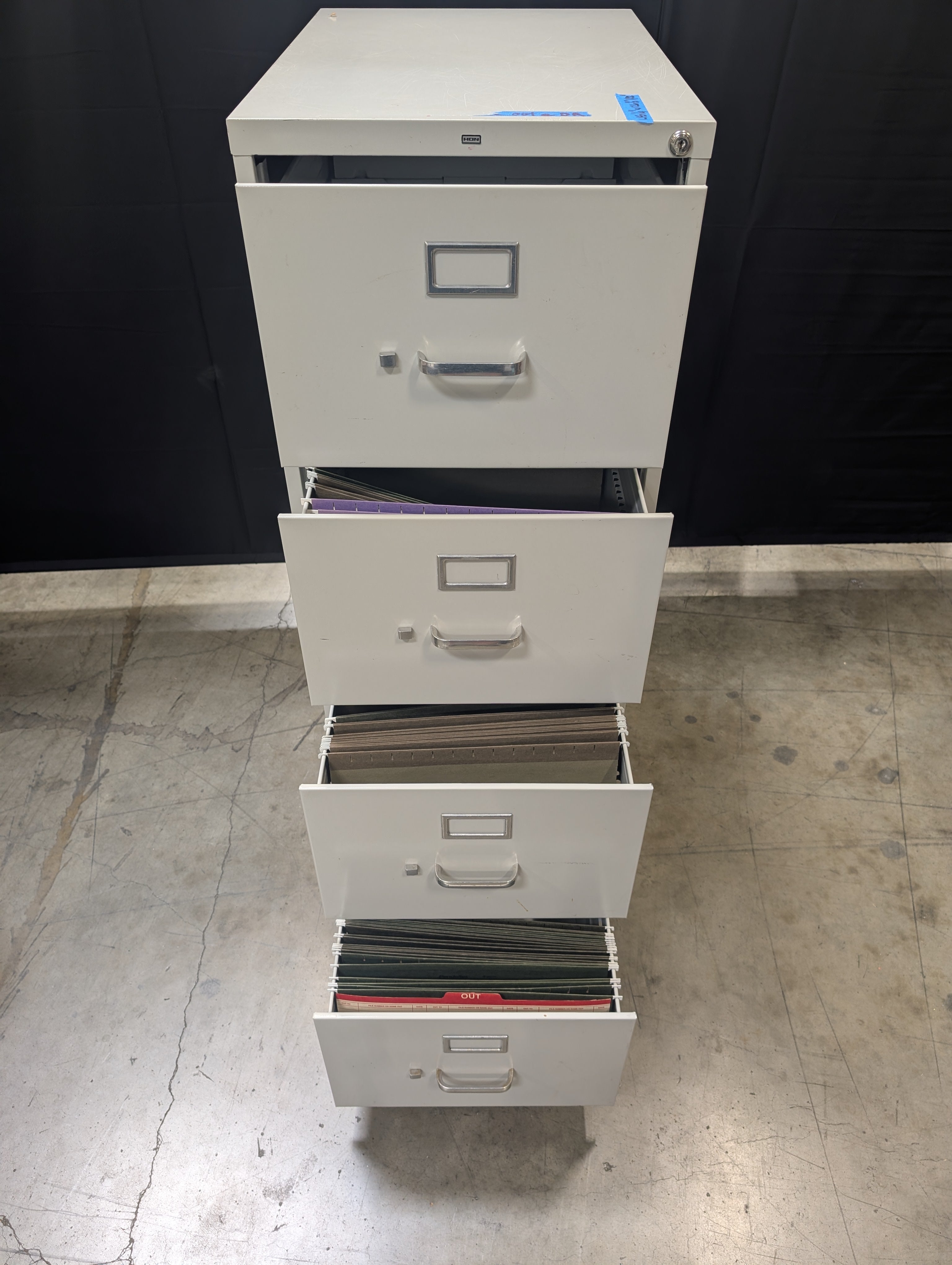 HON Gray Four-Drawer Filing Cabinet