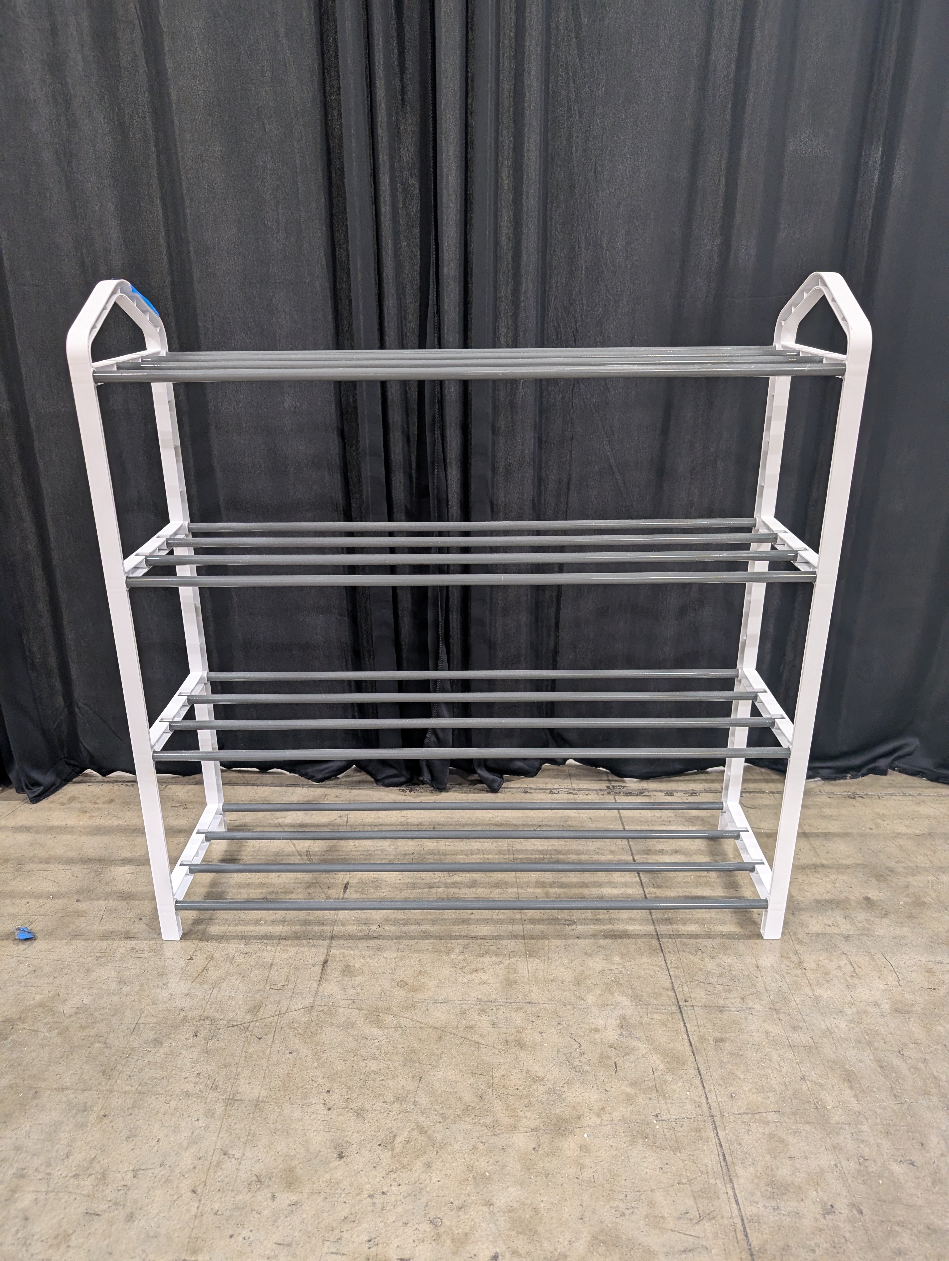 Four-Tier Metal and Plastic Shoe Rack