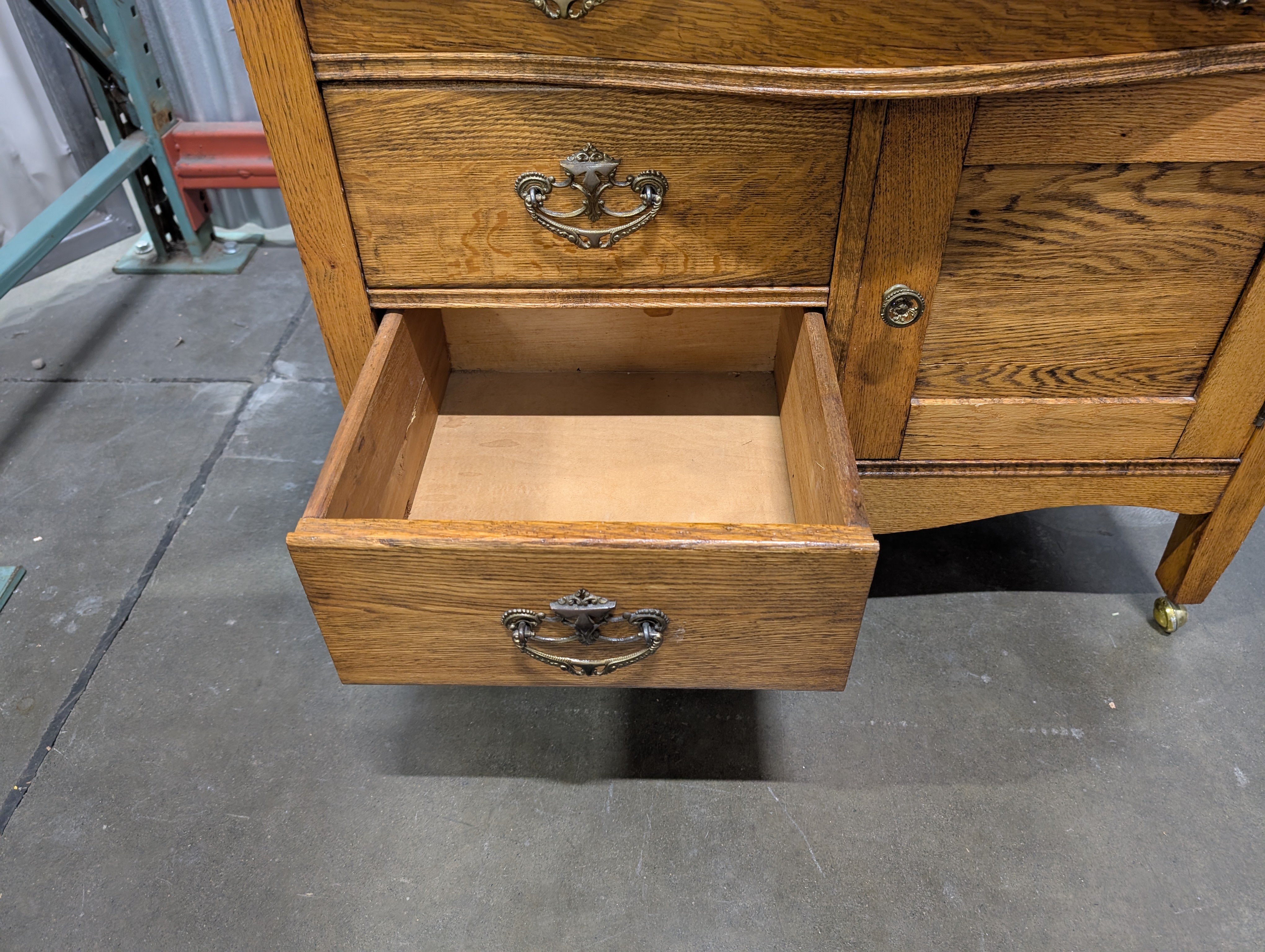 Antique Oak Vanity No Mirror