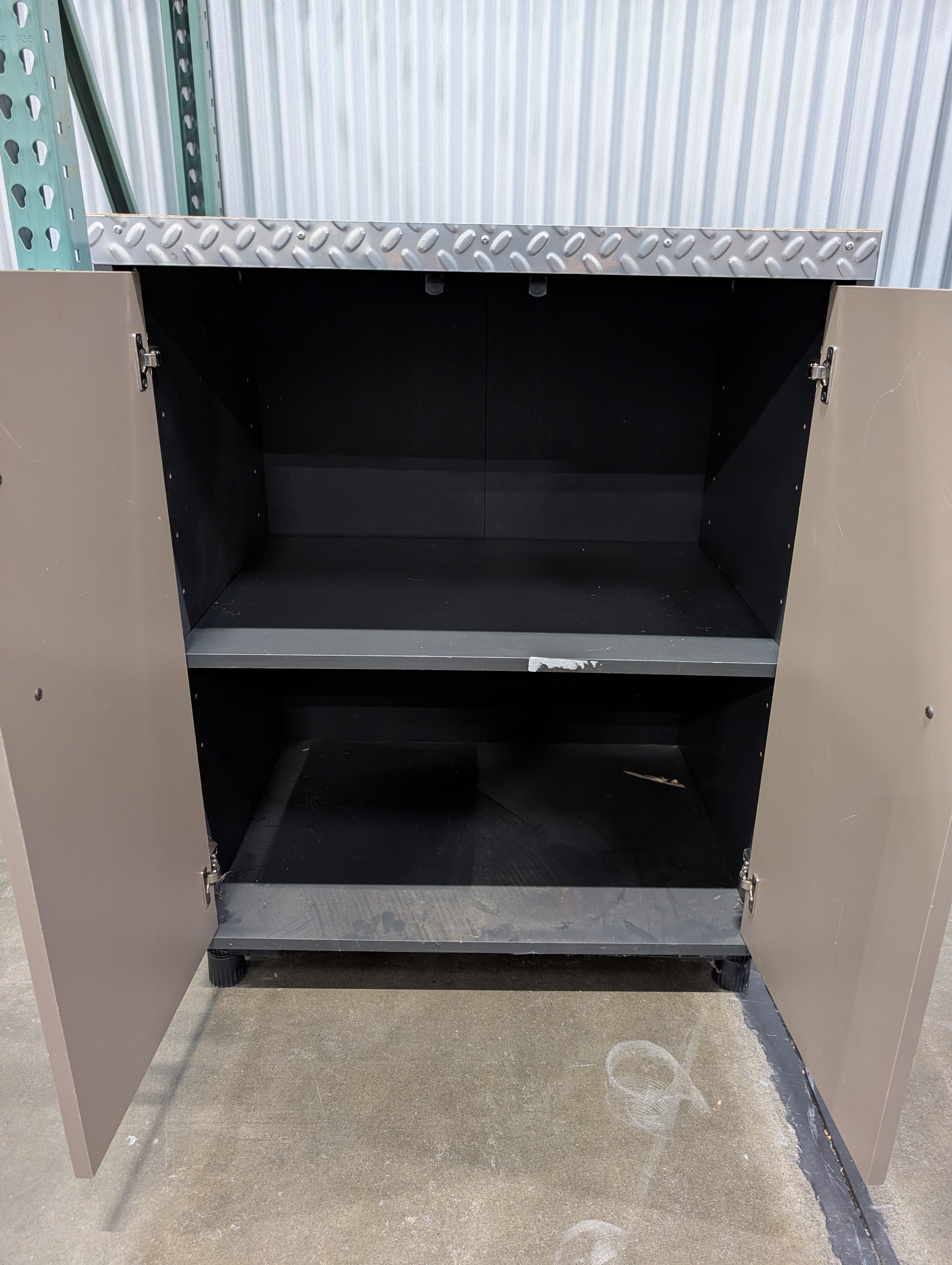 Coleman Two-Door Storage Cabinet with Tan Top