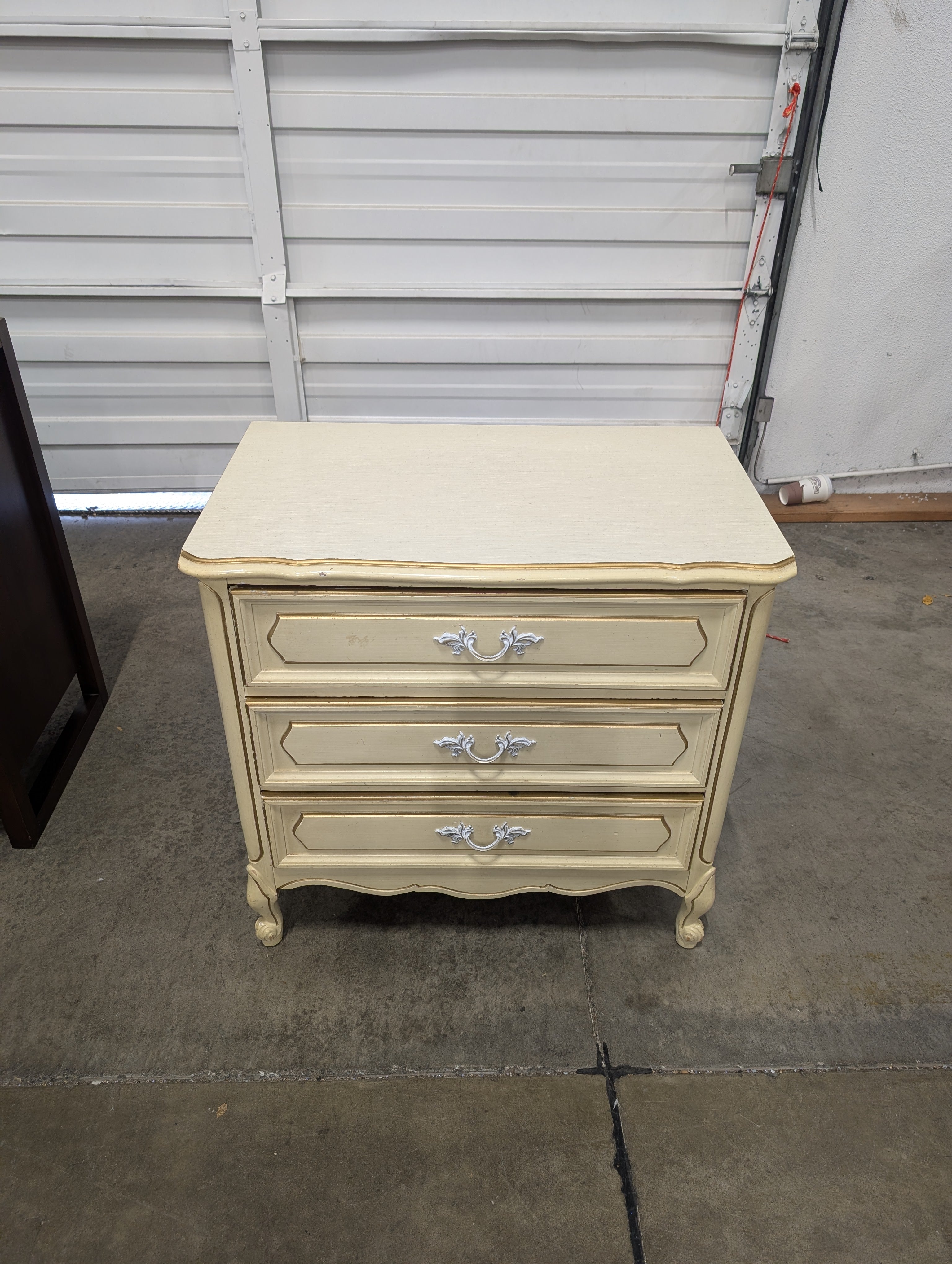 Vintage French Provincial 3-Drawer Nightstand