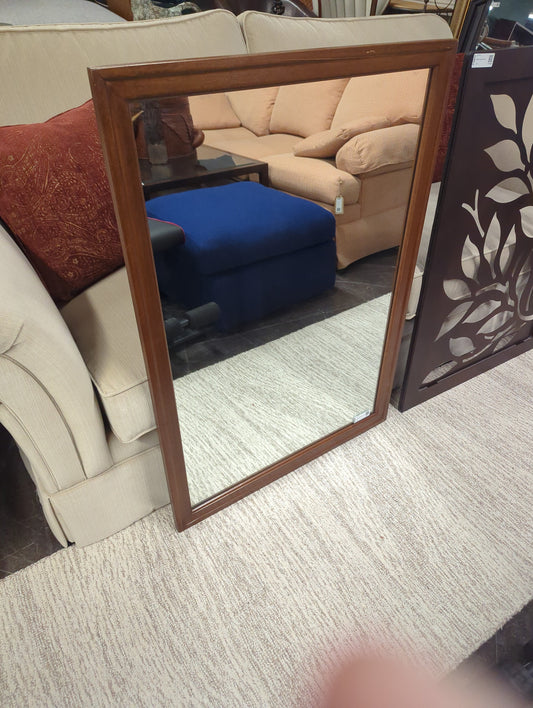 Wood frame mirror