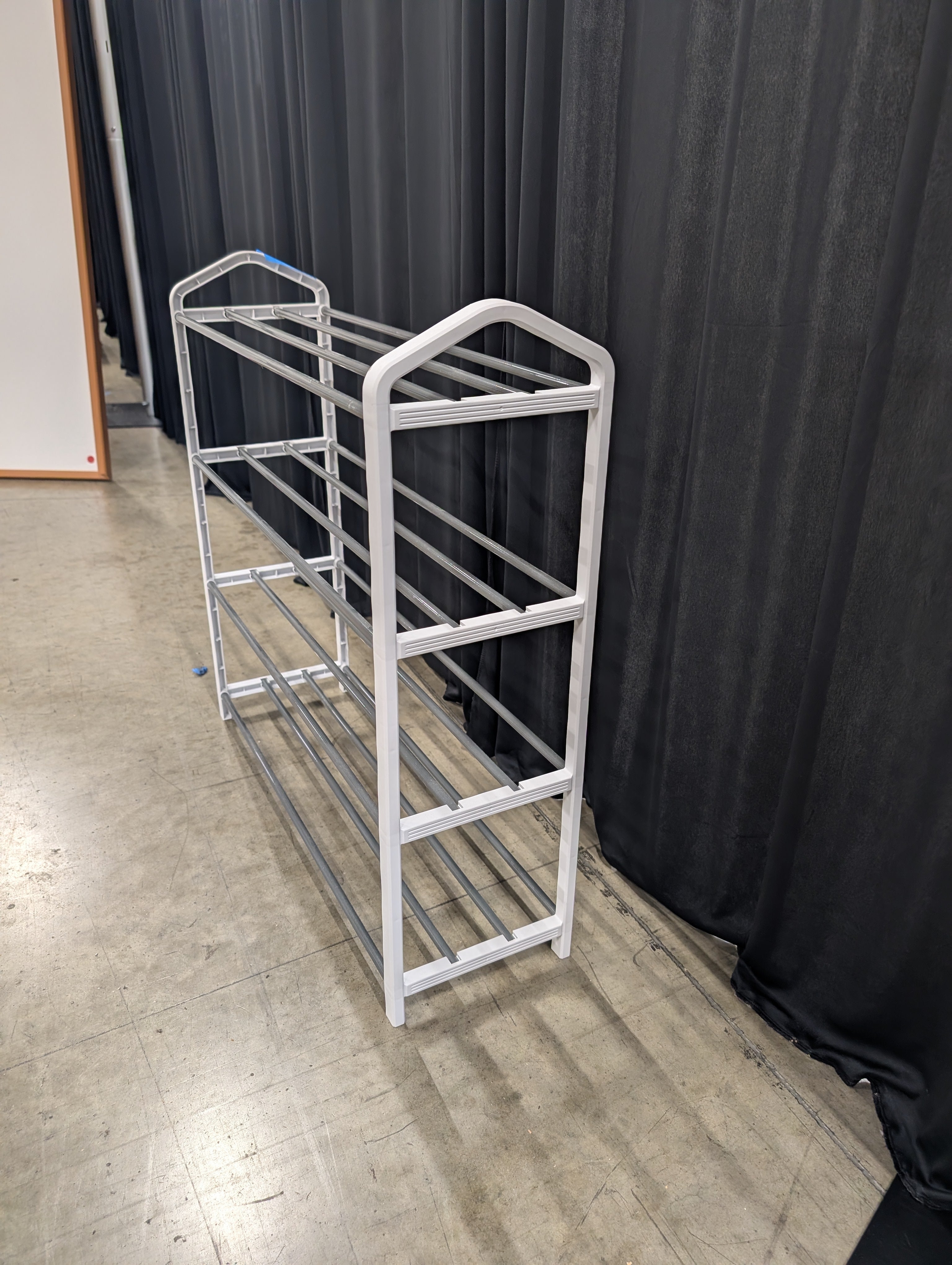 Four-Tier Metal and Plastic Shoe Rack