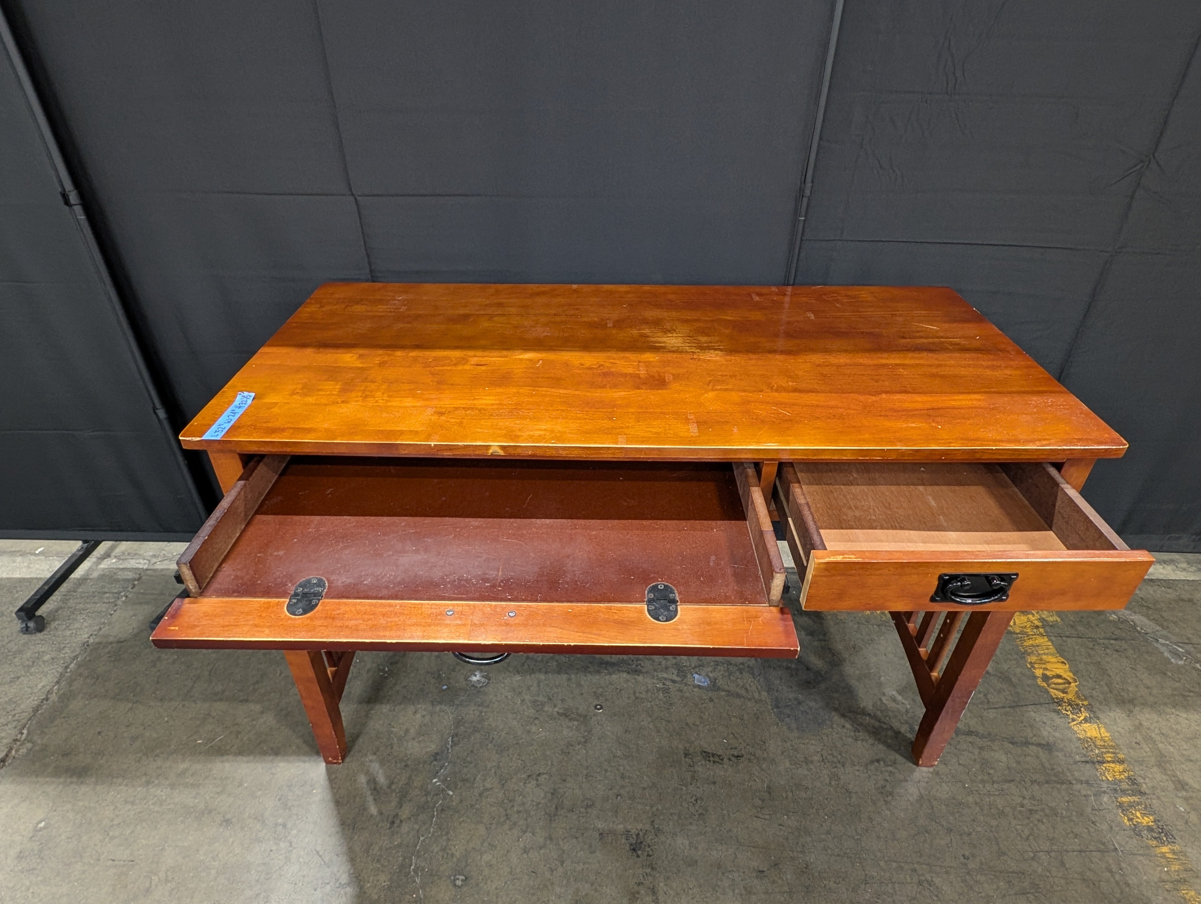Mission Style Hardwood Writing Desk with Drawers