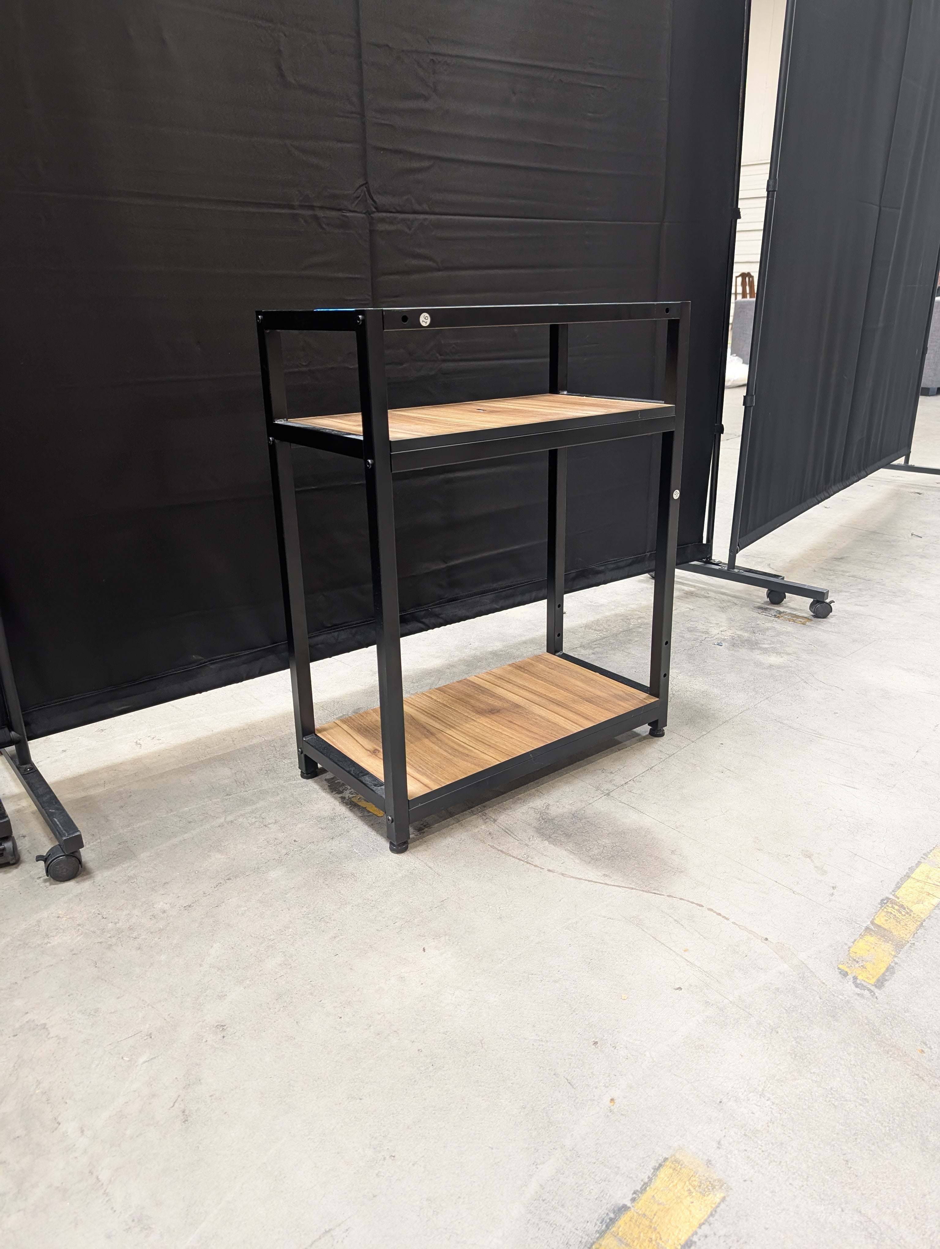 Modern Industrial Two-Tier Storage Shelf Unit