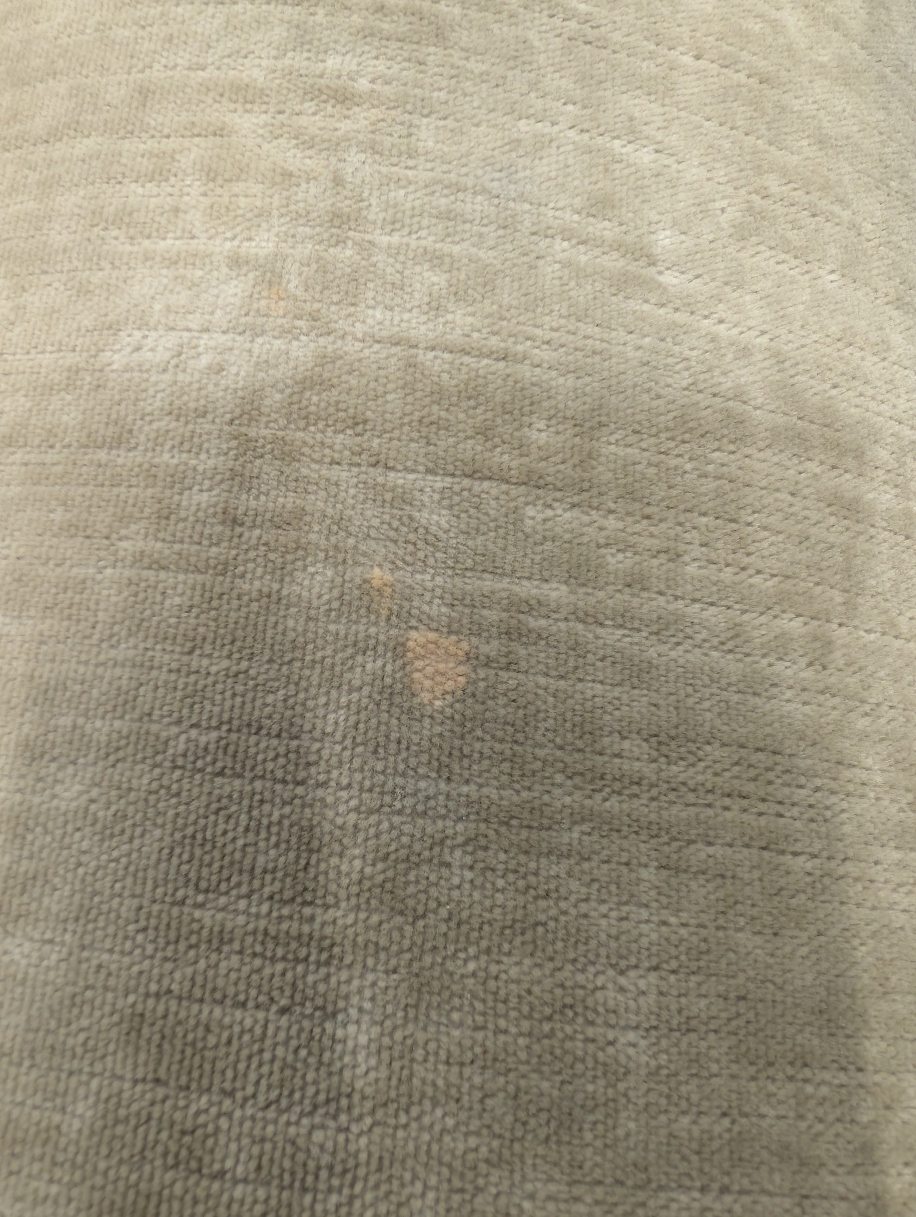 James Gordon Beige Rolled Arm Couch with Skirted Base