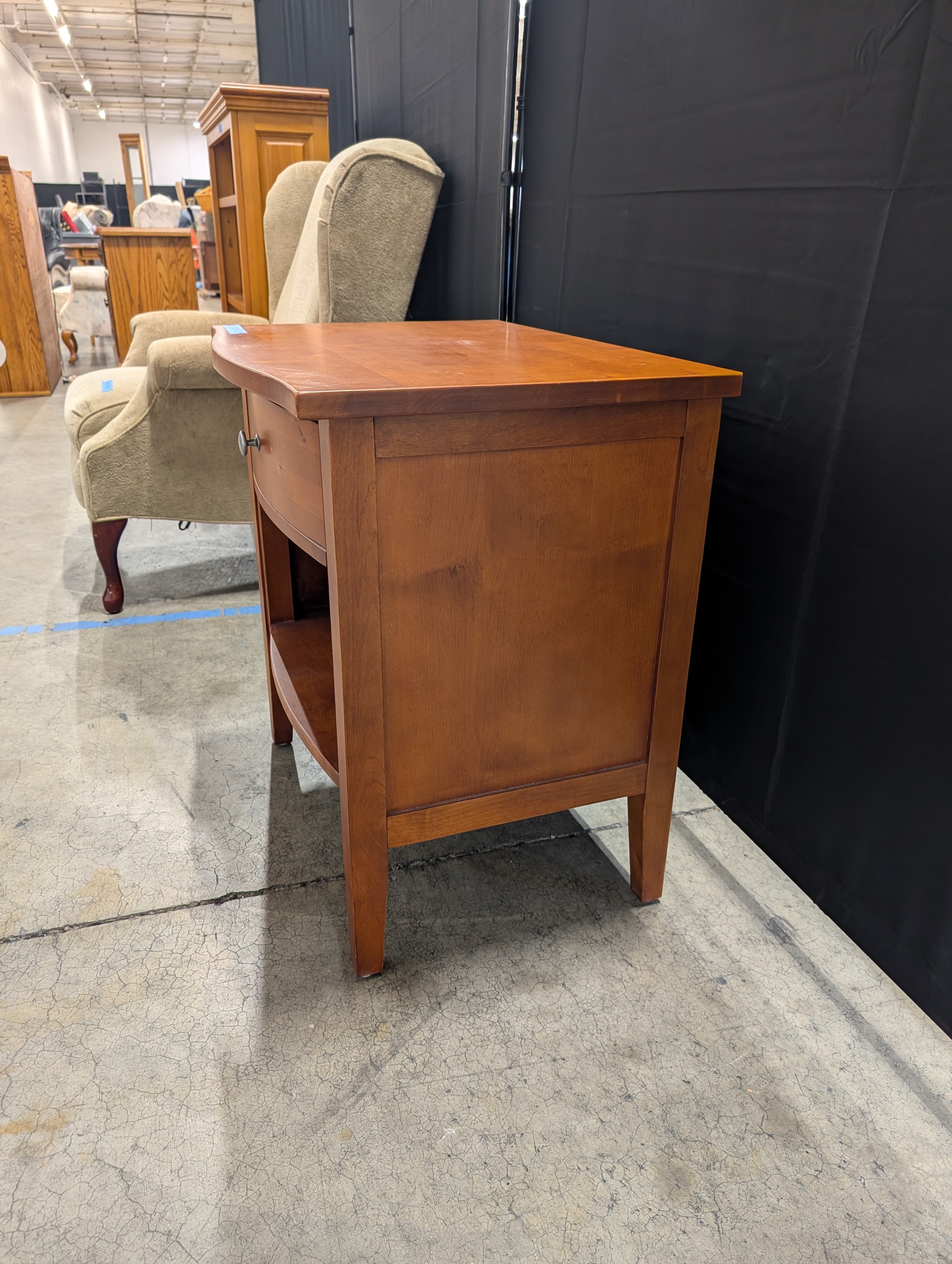 Tradewins Warm Brown Wood Nightstand with Drawer