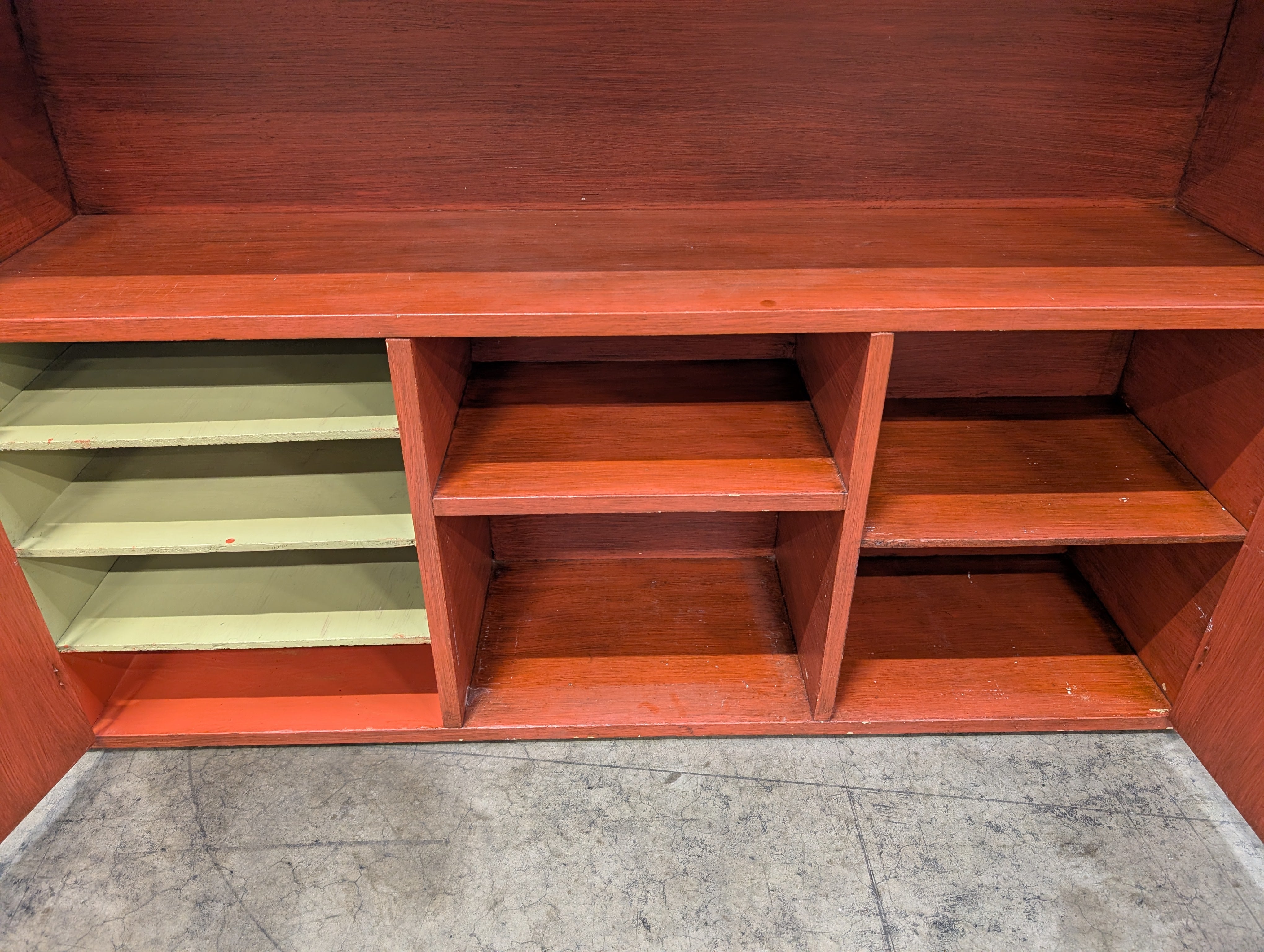 Versatile Wooden Storage Cabinet with Shelving and Doors
