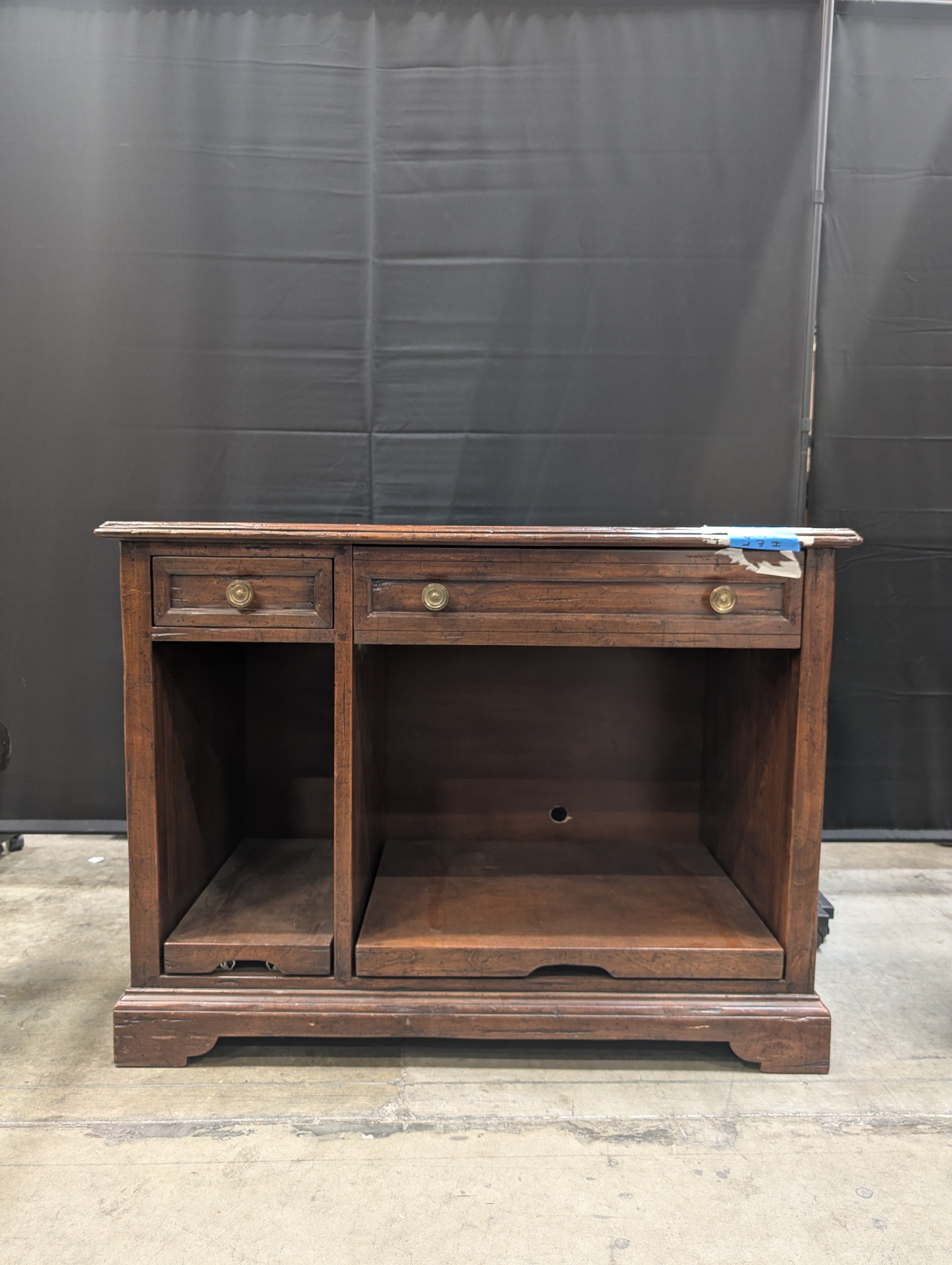 Vintage Guy Chaddock & Co Wooden Desk with Brass Pulls