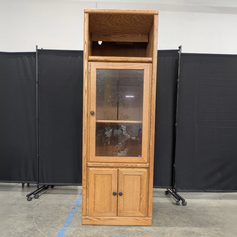 Solid Wood Thornwood Display Cabinet with Glass Door