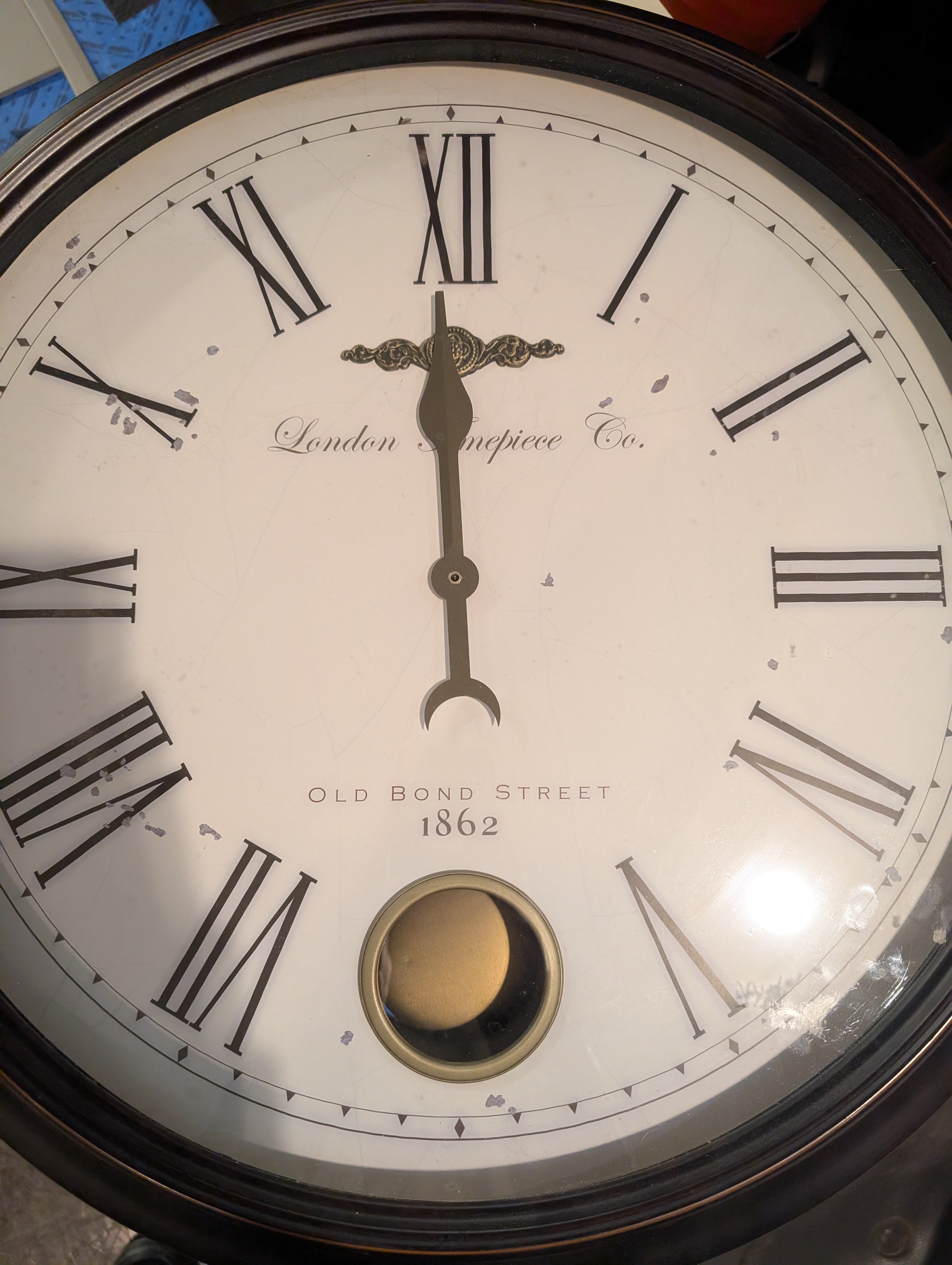 London Timepiece Co. Old Bond Street 1862 Large Wall Clock