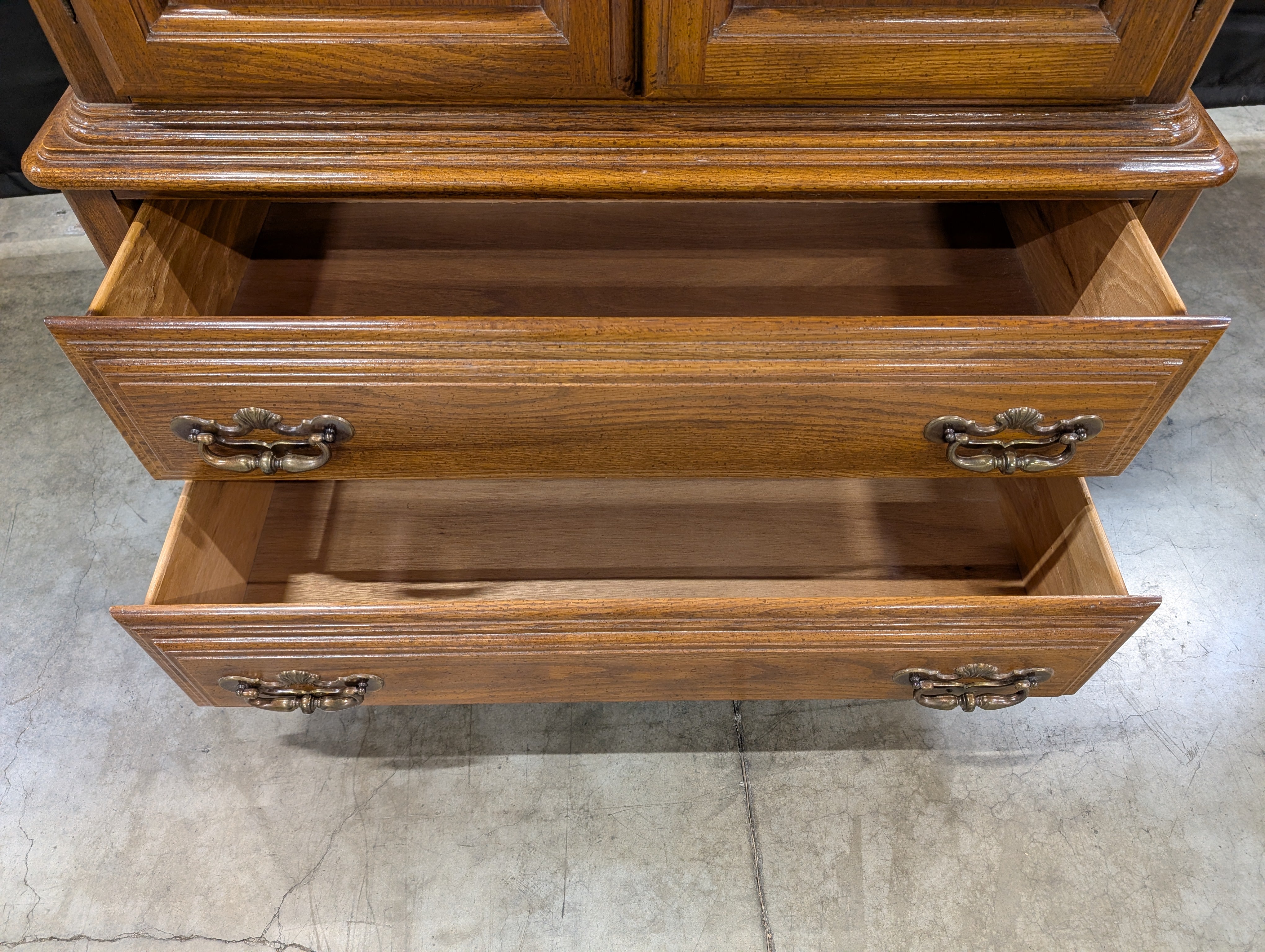 Sumter Cabinet Co. Classic Wood Tall Chest with Carved Detail and Cabinet Doors