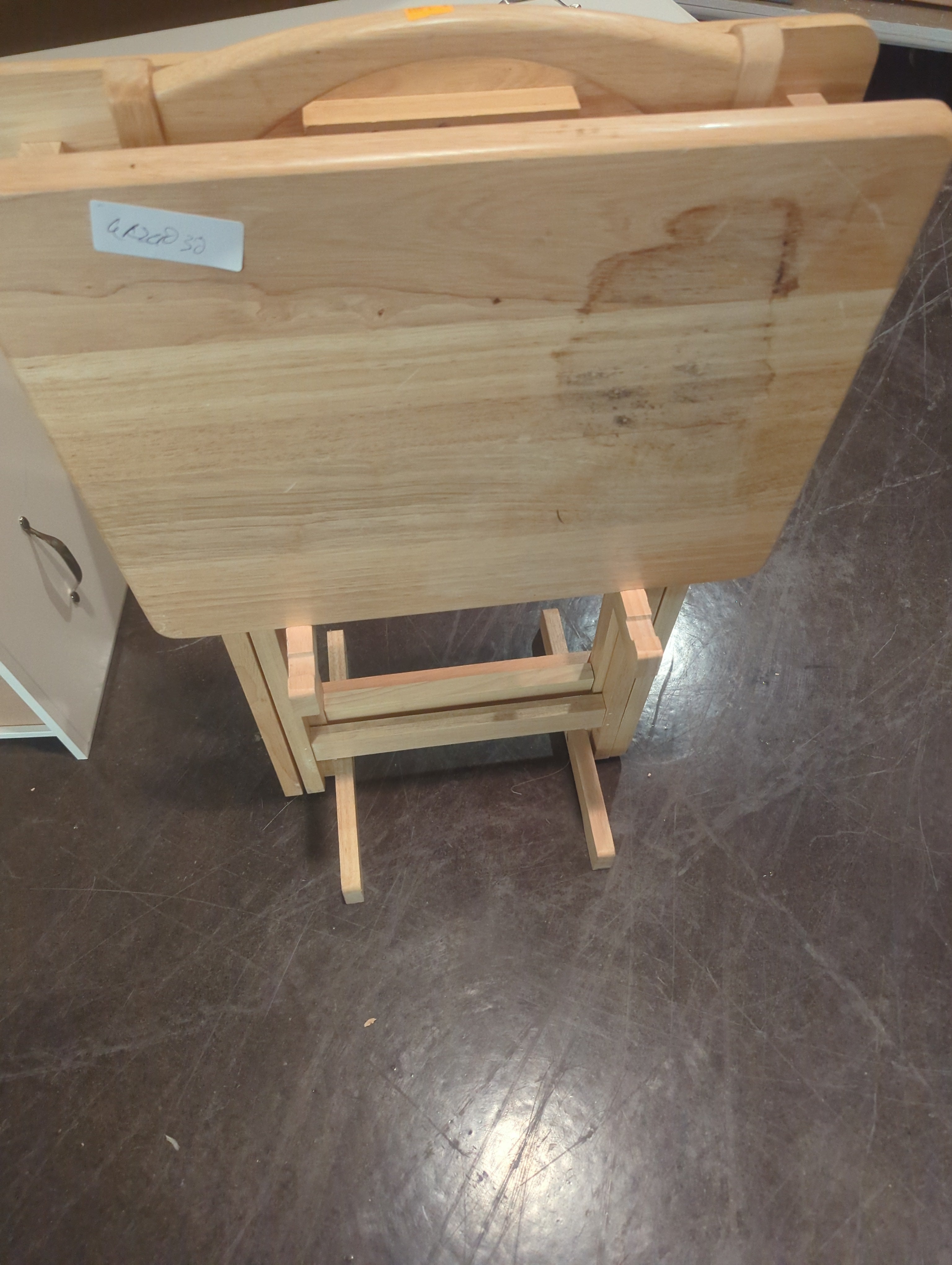 Wood tray folding tables