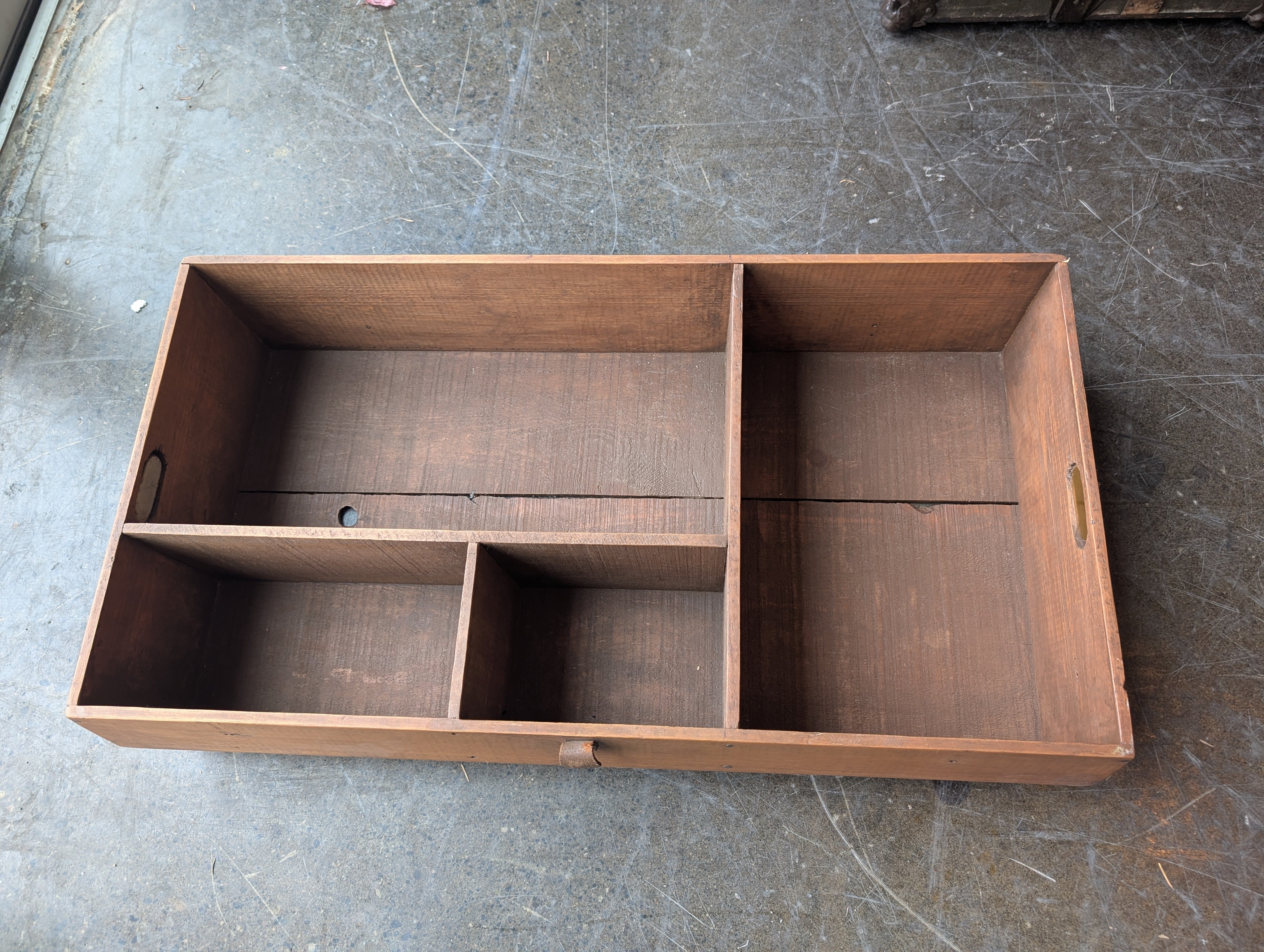 Vintage Domed Top Steamer Trunk with Wood Slats