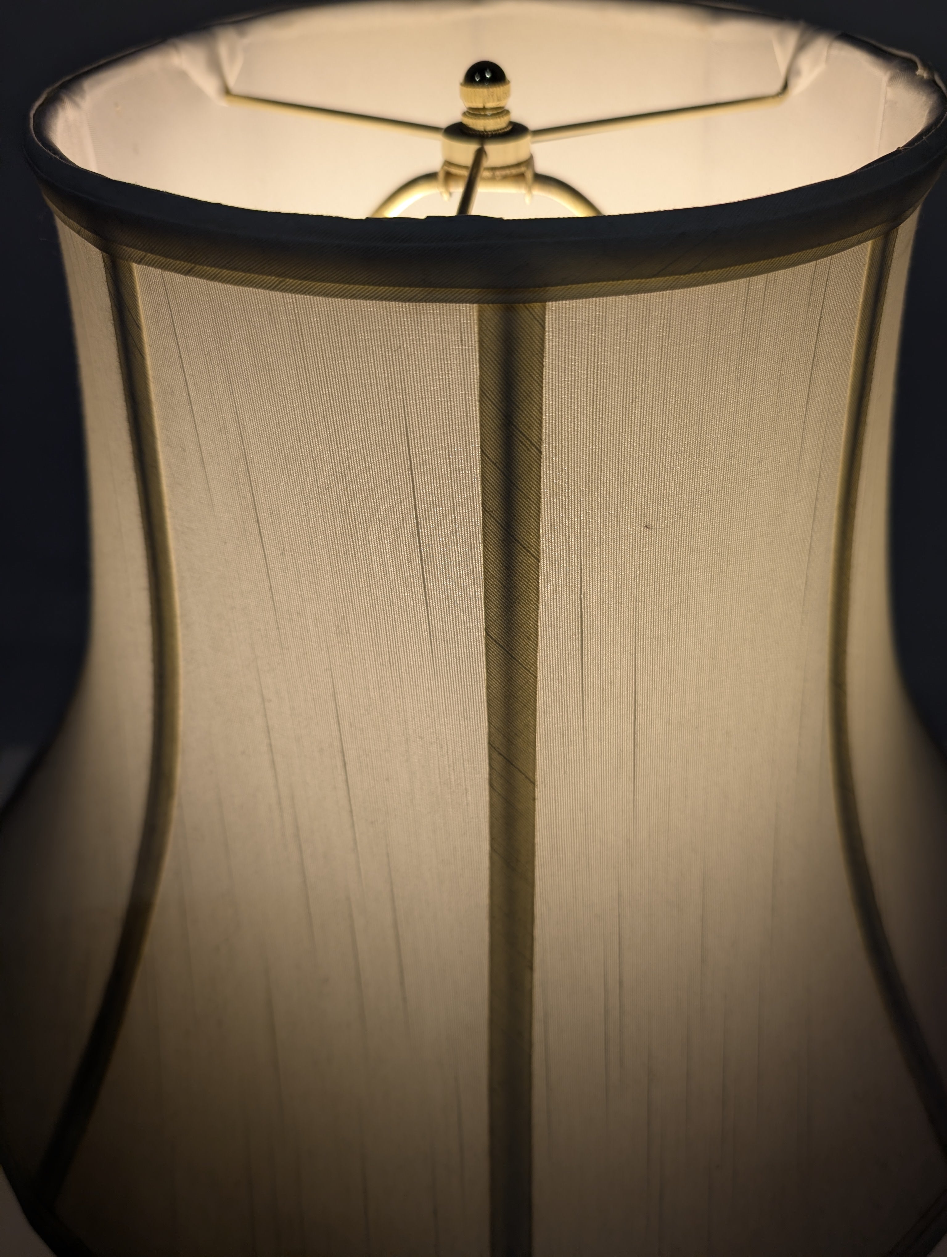 Artisan Mosaic Glass Table Lamp with Fabric Bell Shade