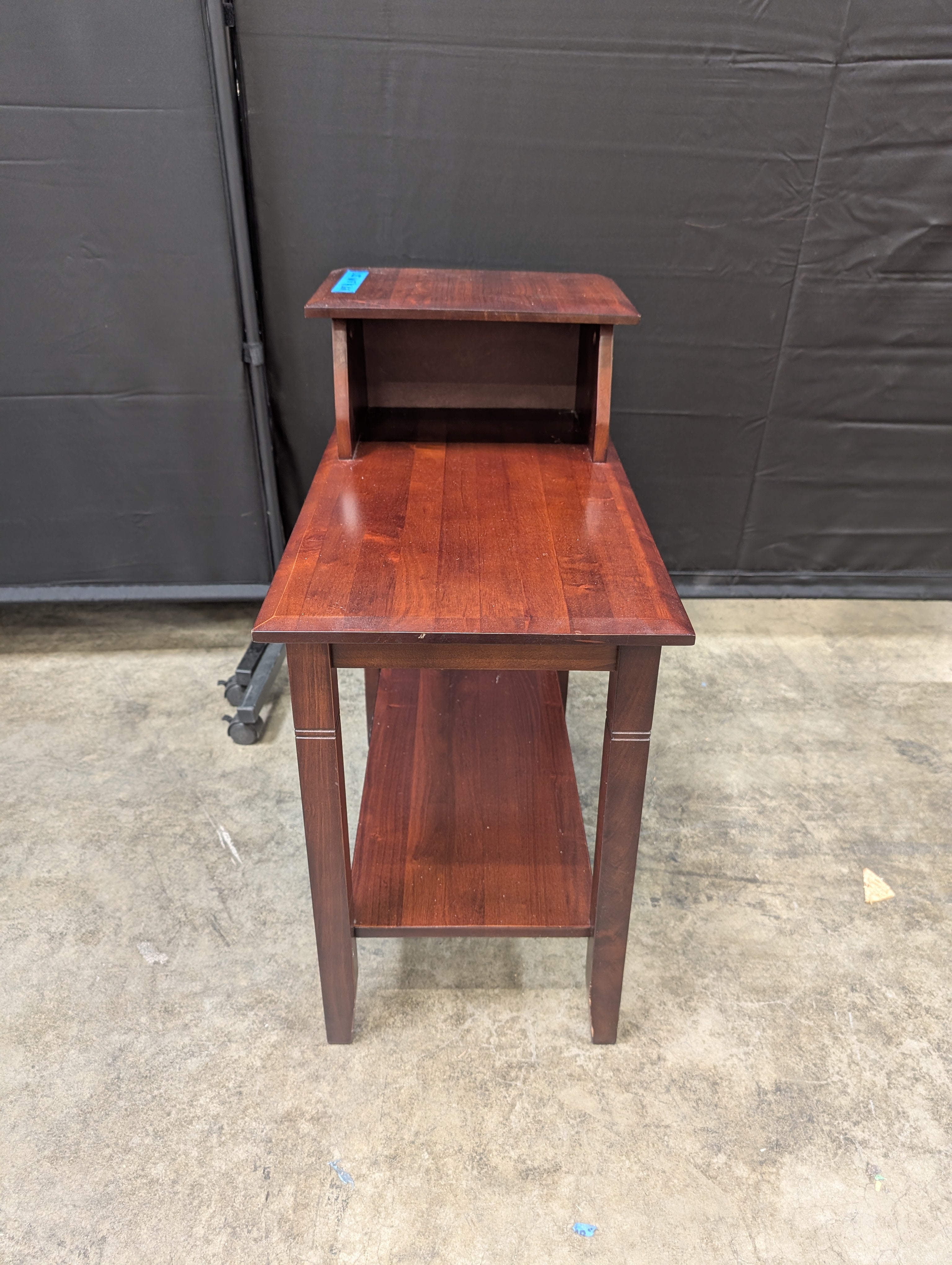 Two-Tier Cherry Finish Wood End Table