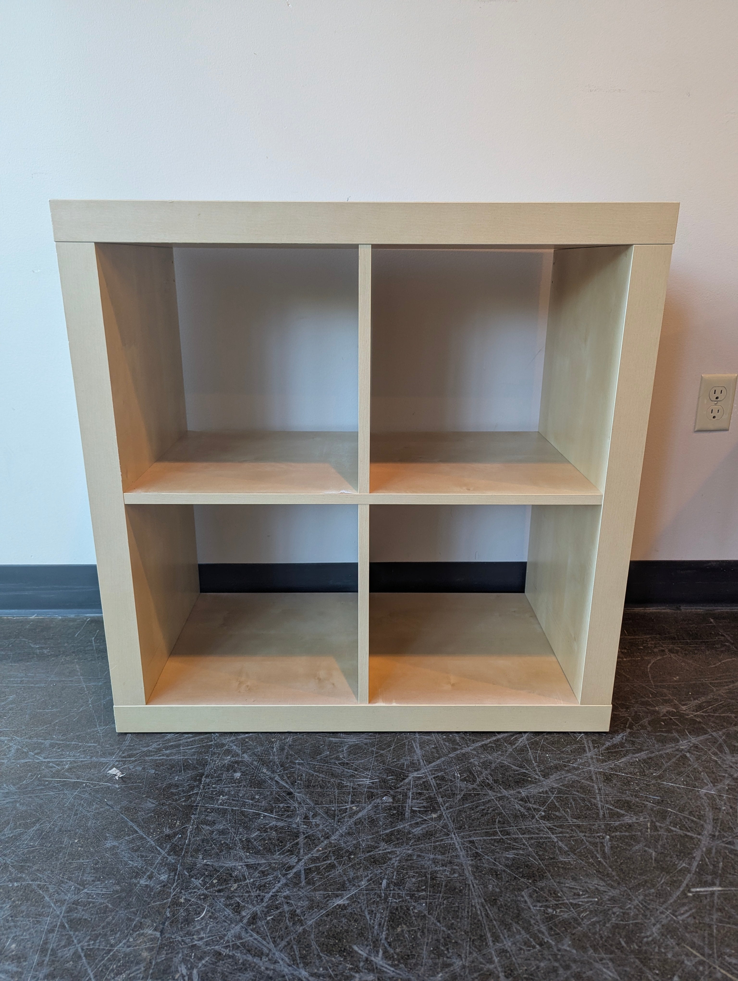 Light Wood 4 Cubes Storage Unit