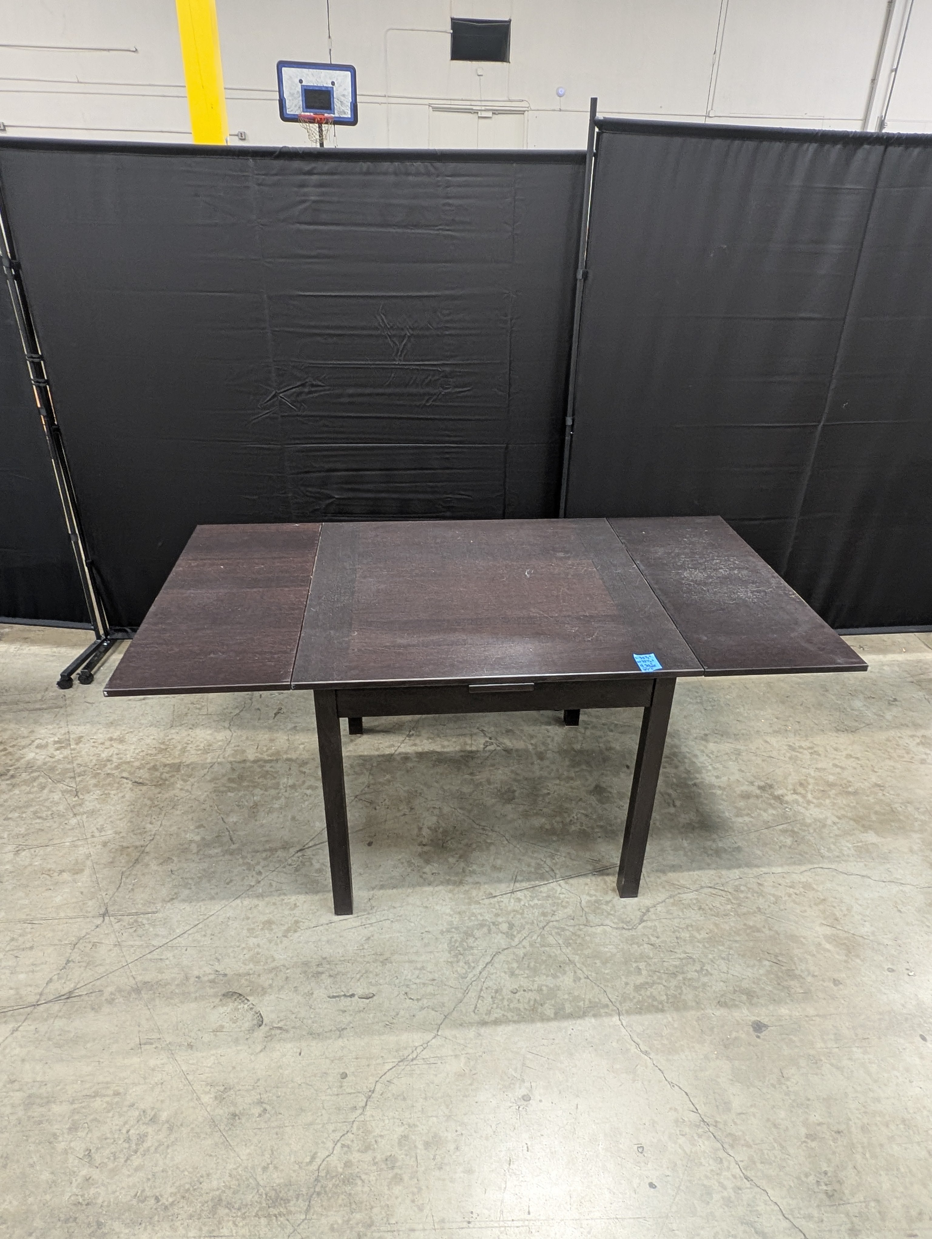 Rectangular Dark Wood Dining Table Frame with Legs