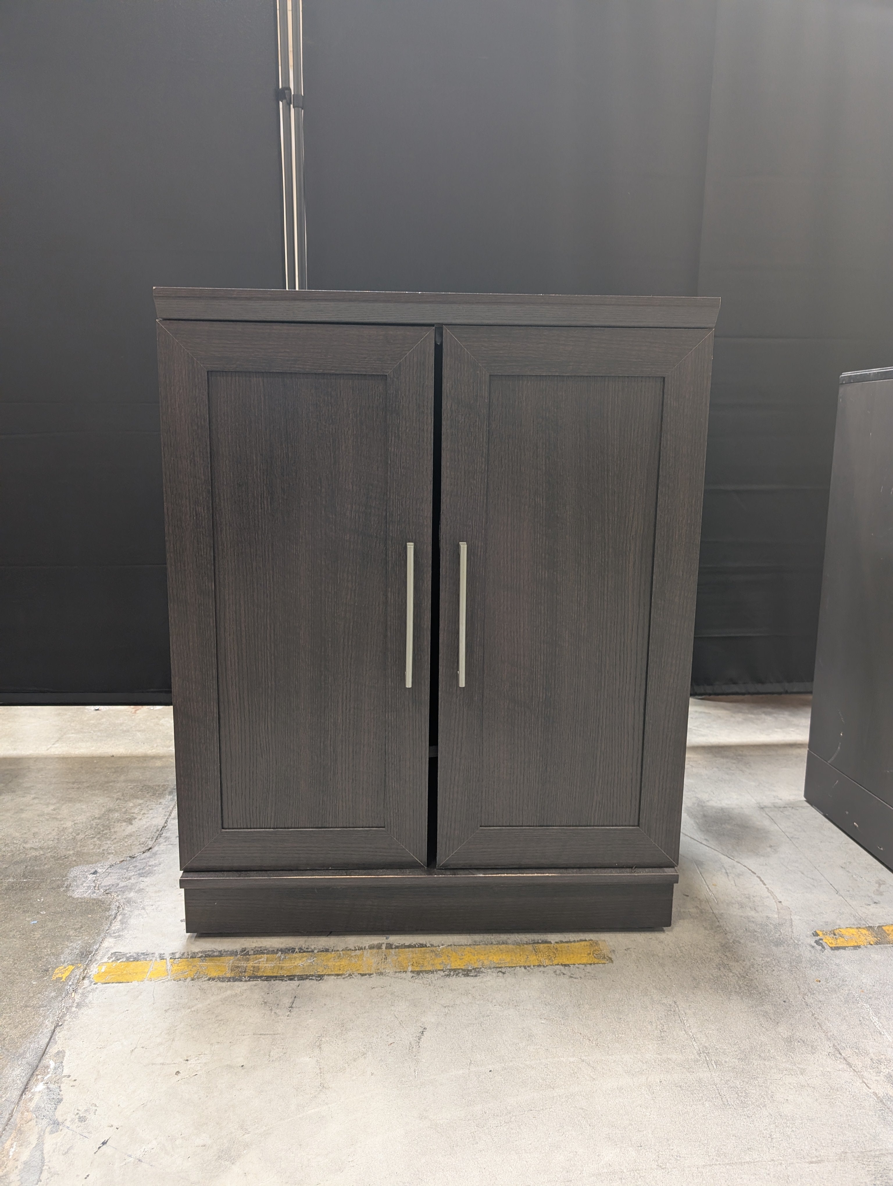 Dark Brown Wood Grain Storage Cabinet Ikea Used