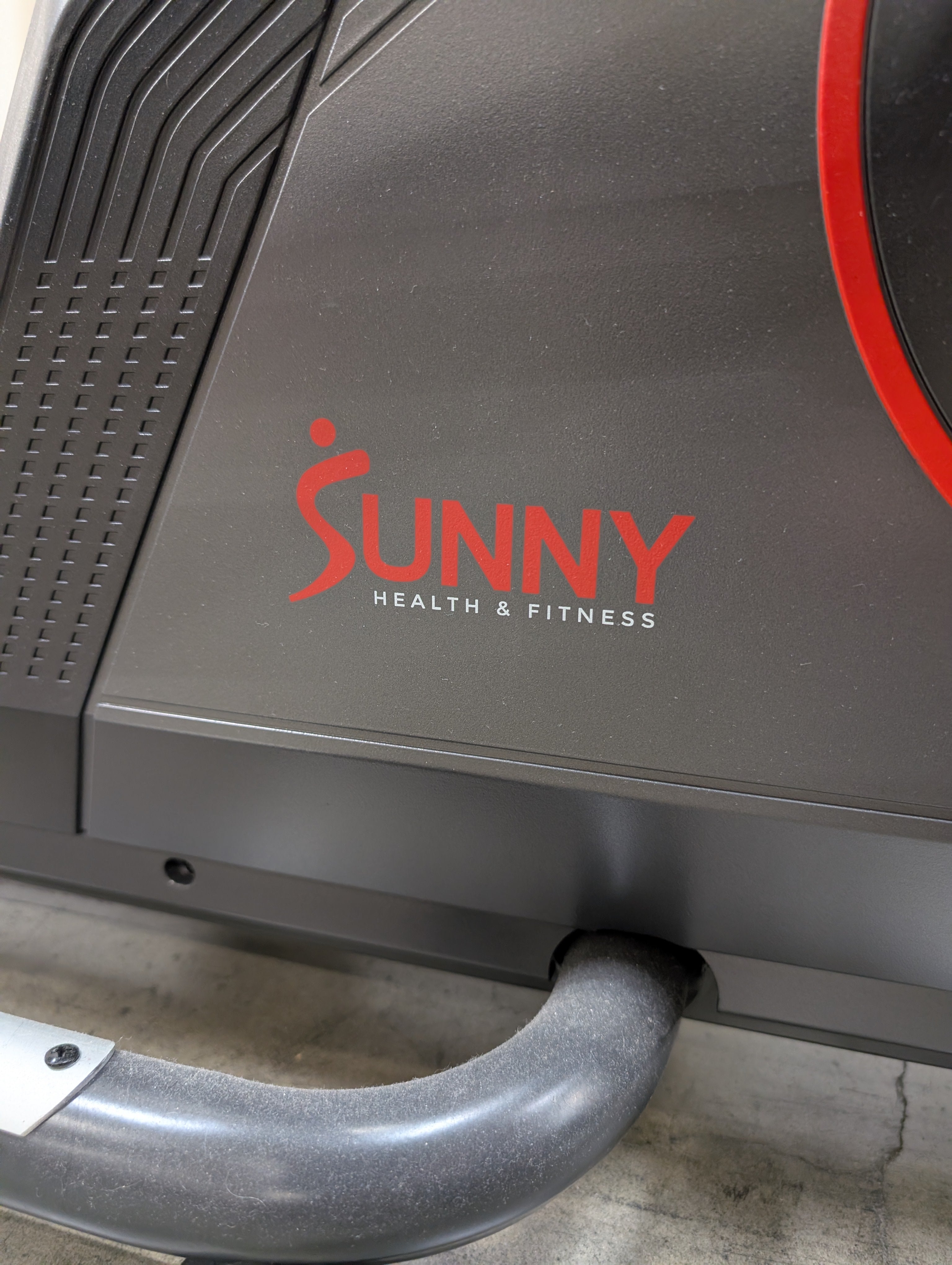 Black Magnetic Elliptical Trainer with Red Accents