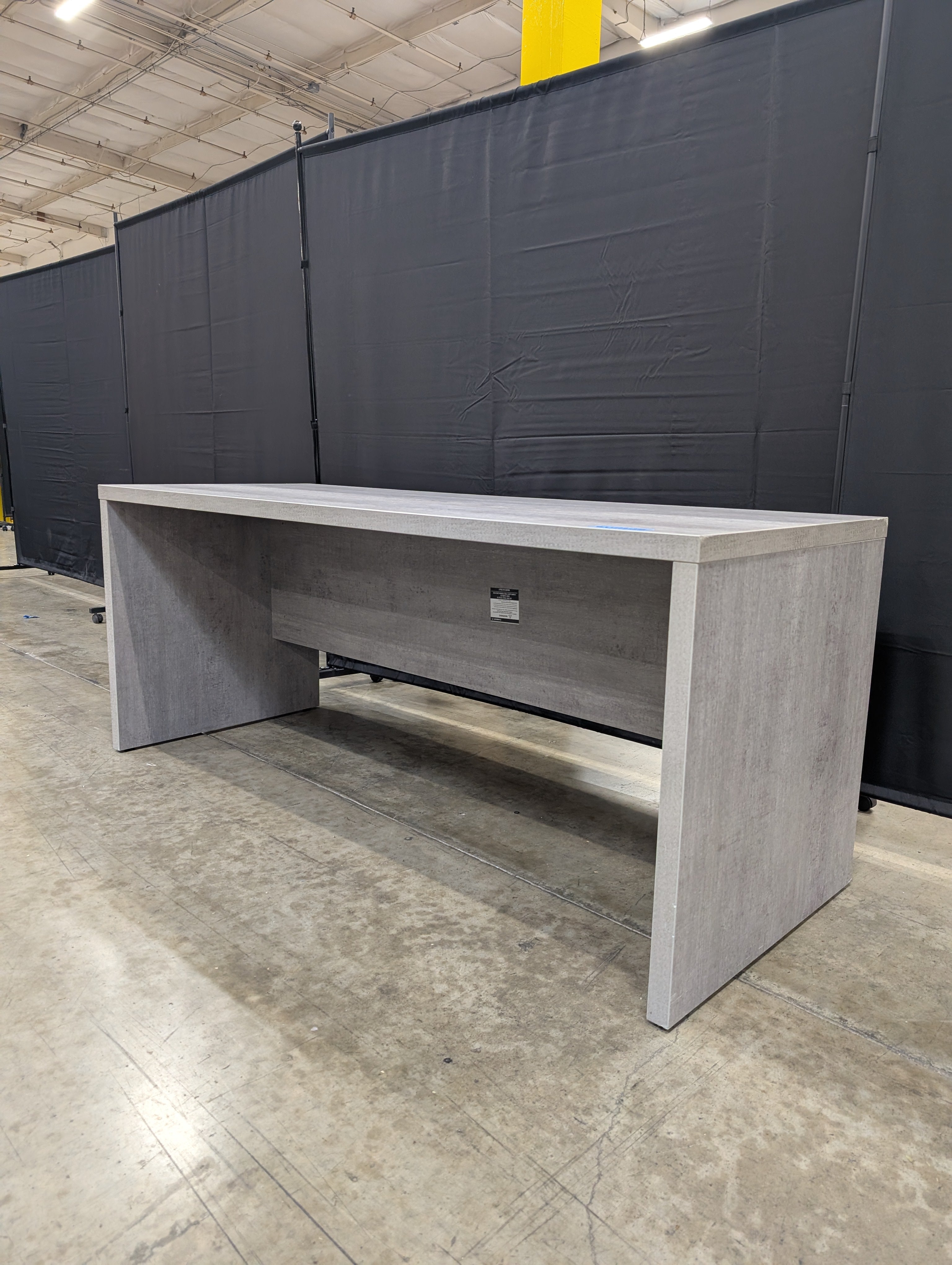 Modern Light Grey Concrete-Look TV Stand