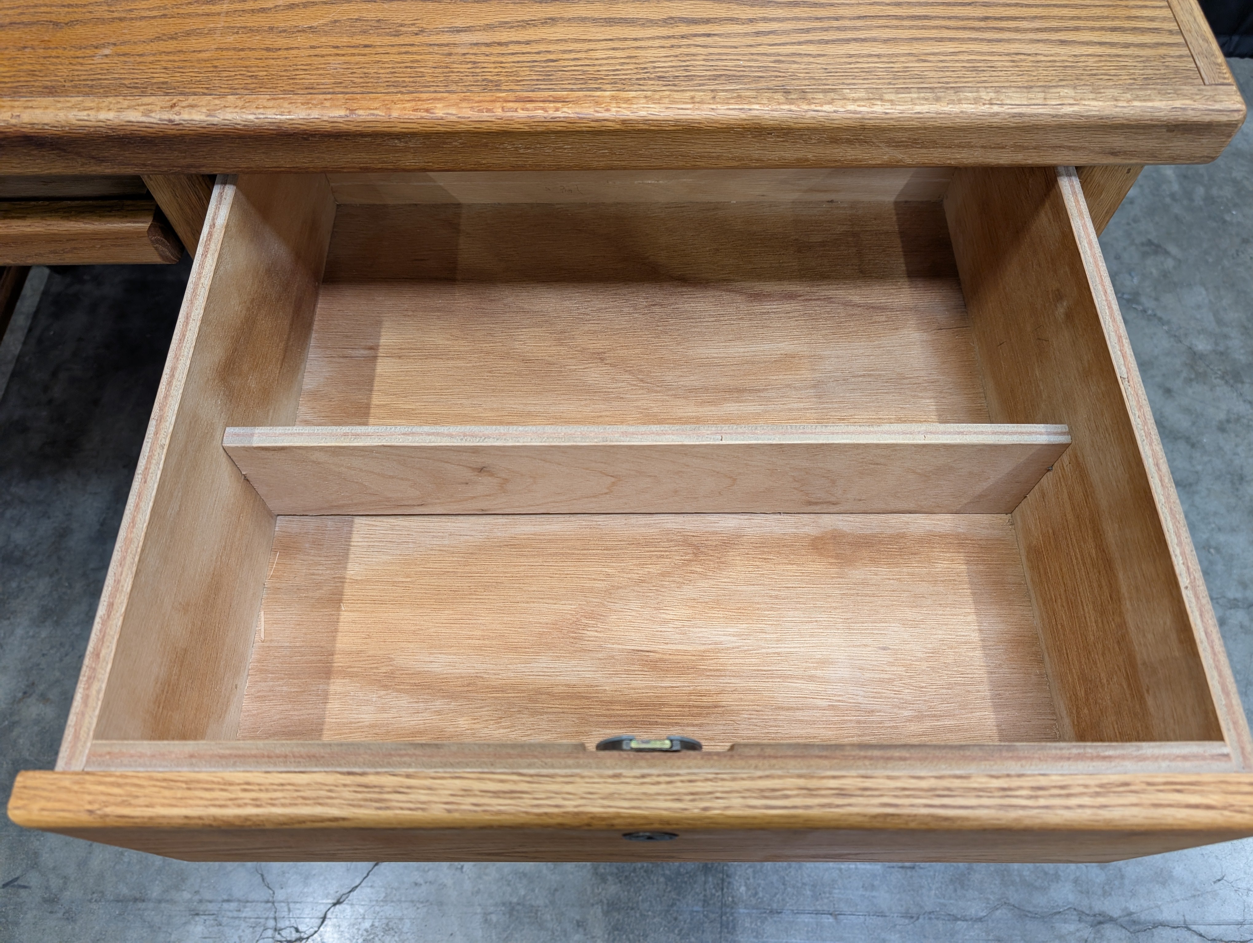 Solid Wood Computer Desk with Keyboard Tray and Storage