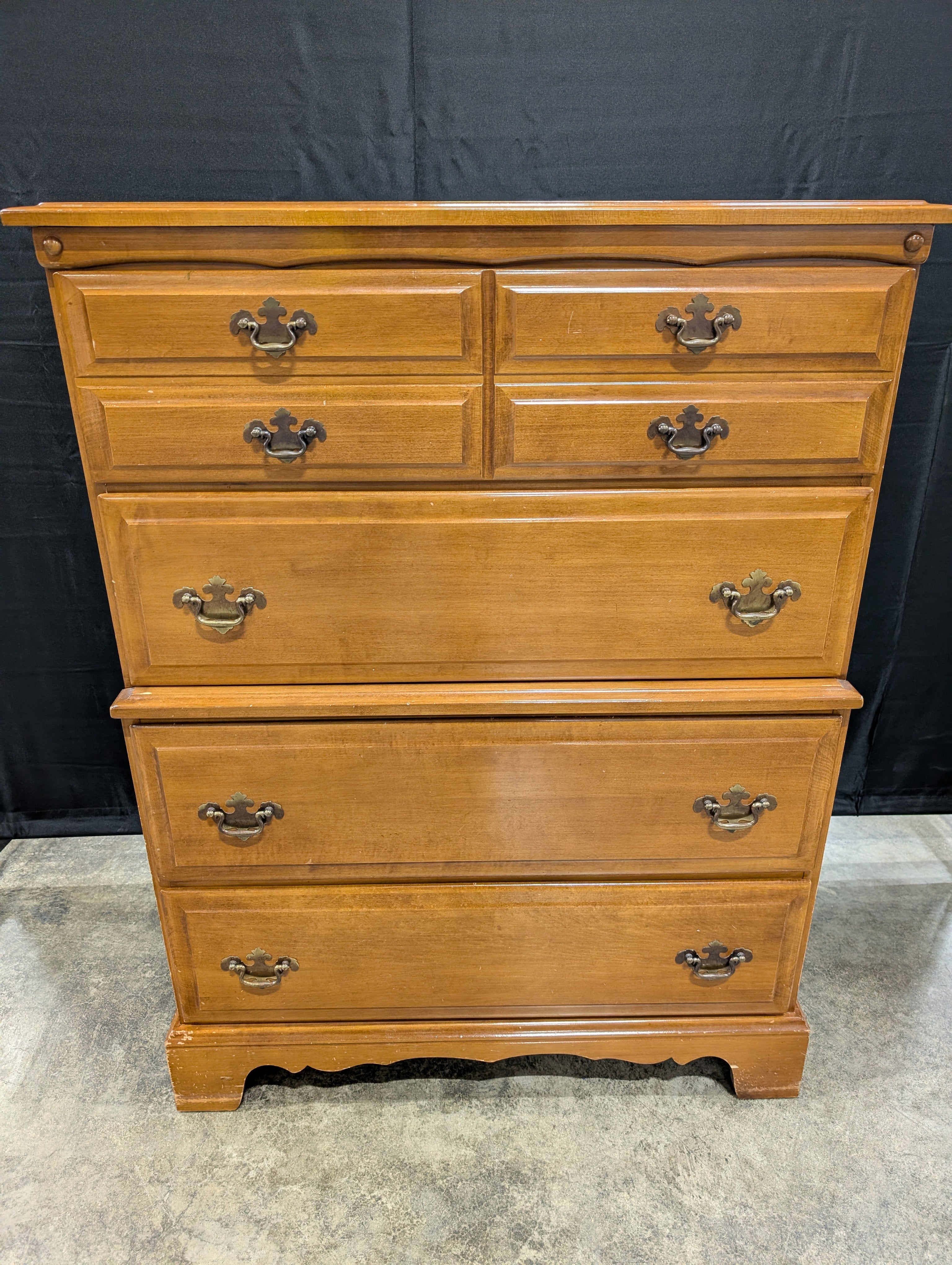 Traditional Five-Drawer Wooden Chest