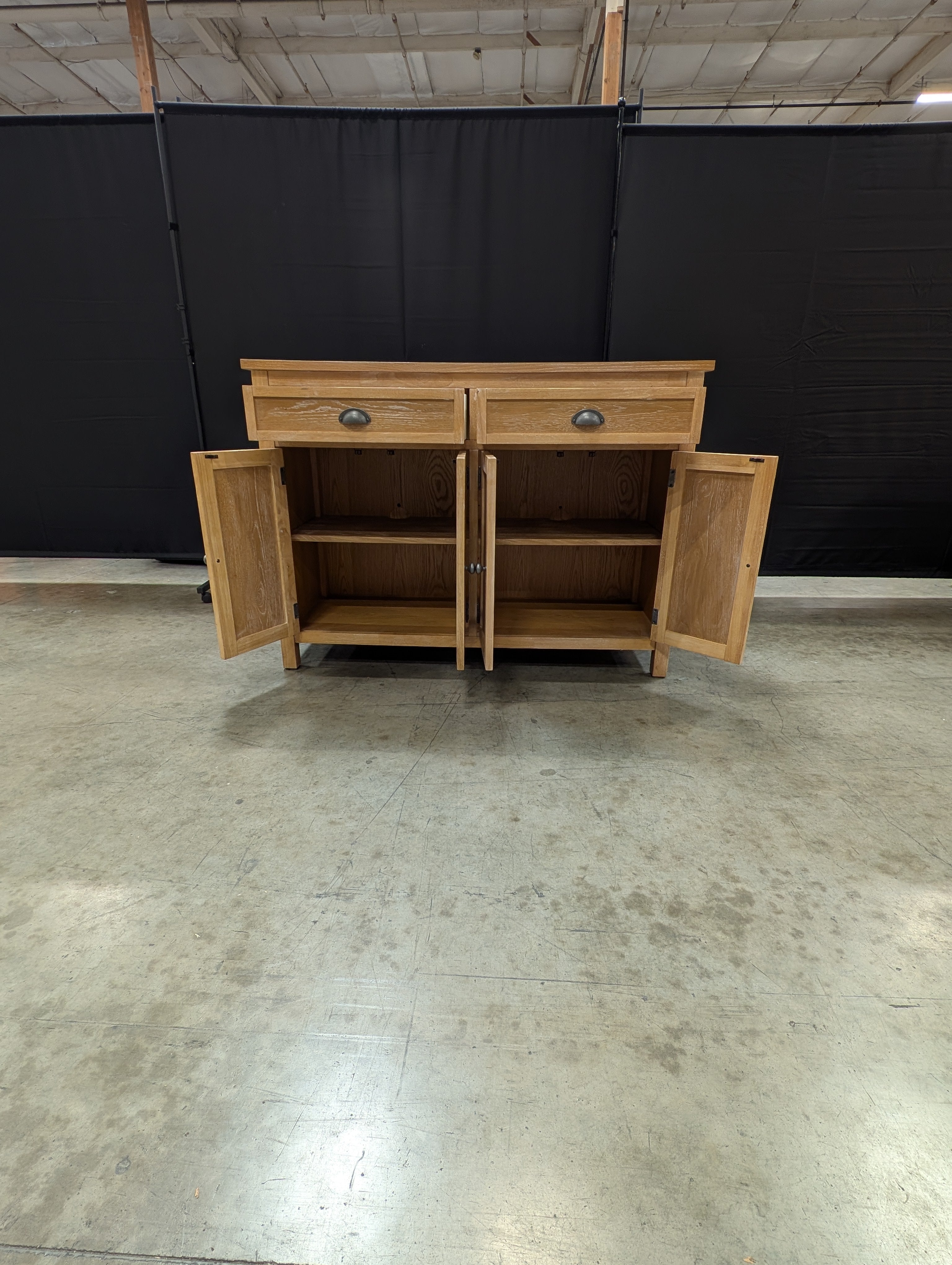 Pier 1 Imports Wood Sideboard Cabinet with Storage Drawers