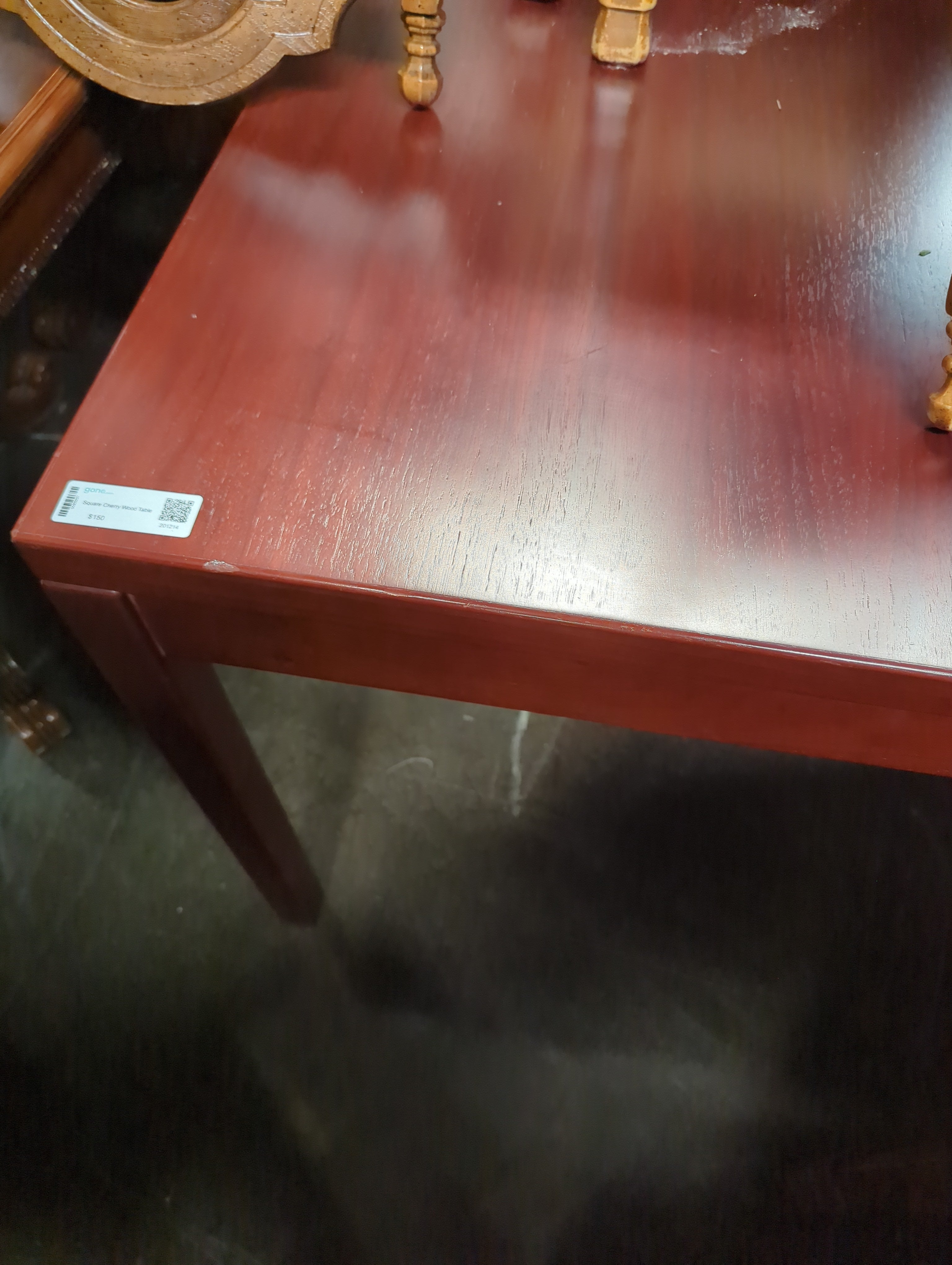 Square Cherry Wood Table