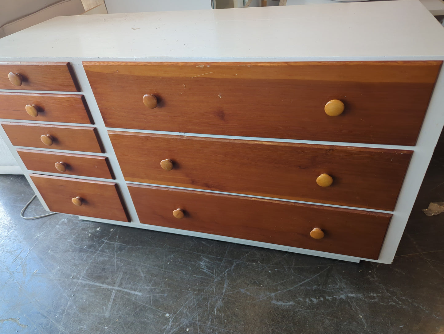 Two tone MCM crafters desk