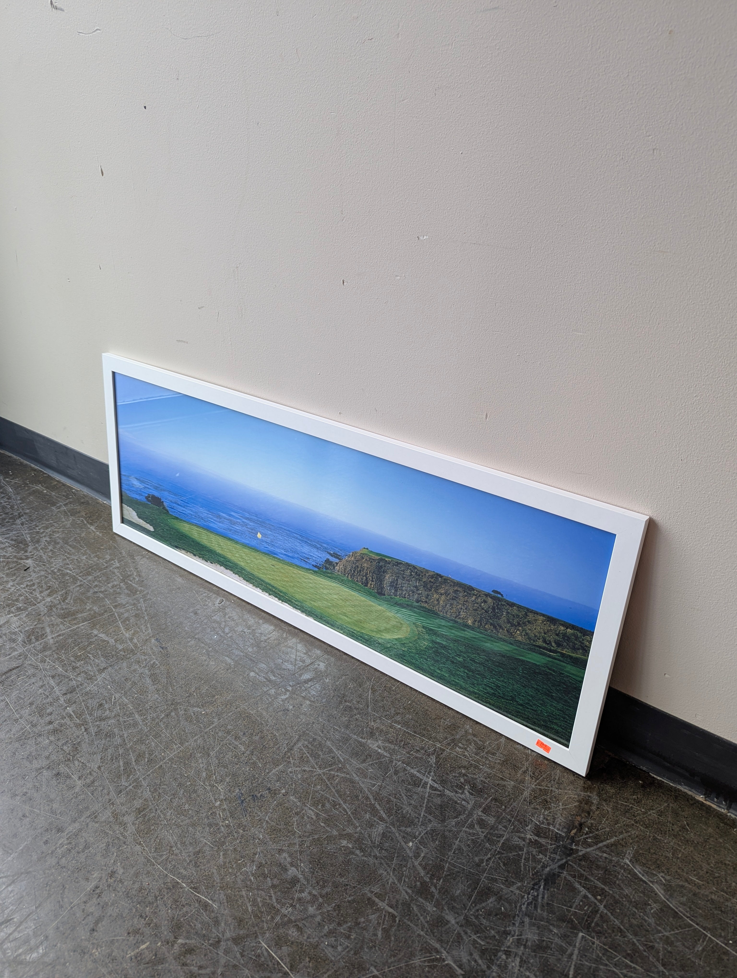 Panoramic Coastal Golf Course Framed Art Print