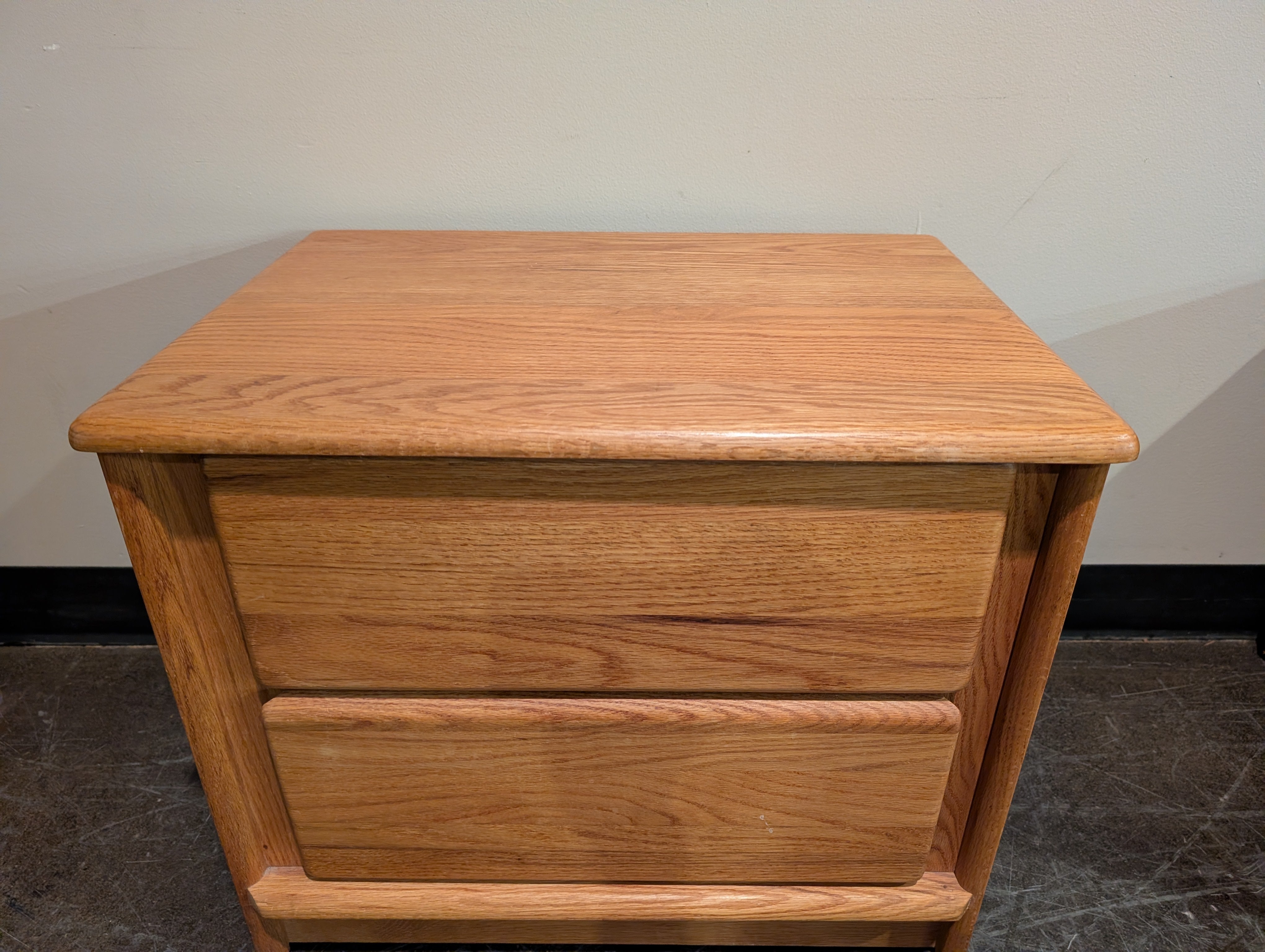 Sturdy Wood Two-Drawer Nightstand