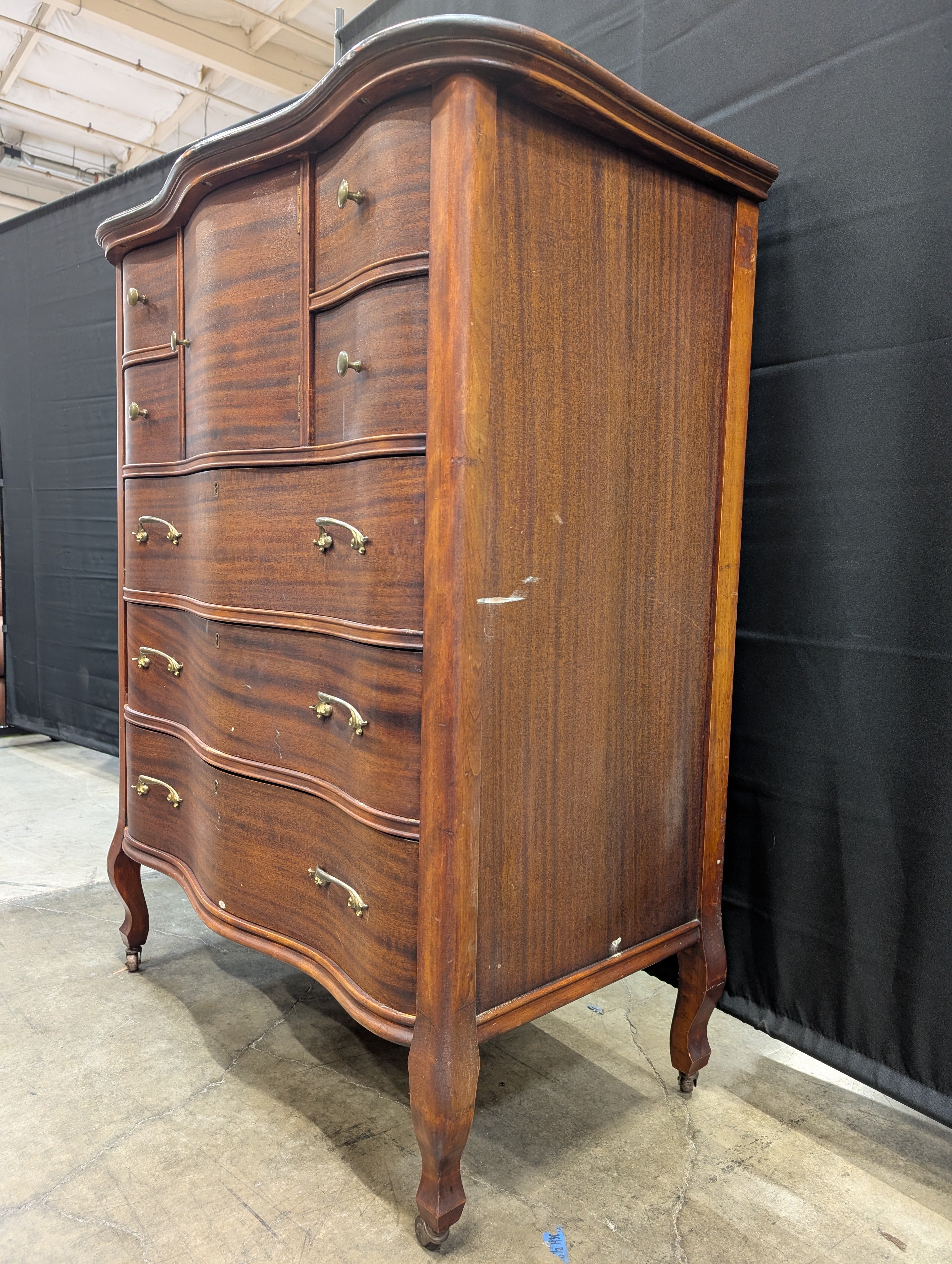 Woodard Furniture Company Vintage Chest of Drawers with Curved Front