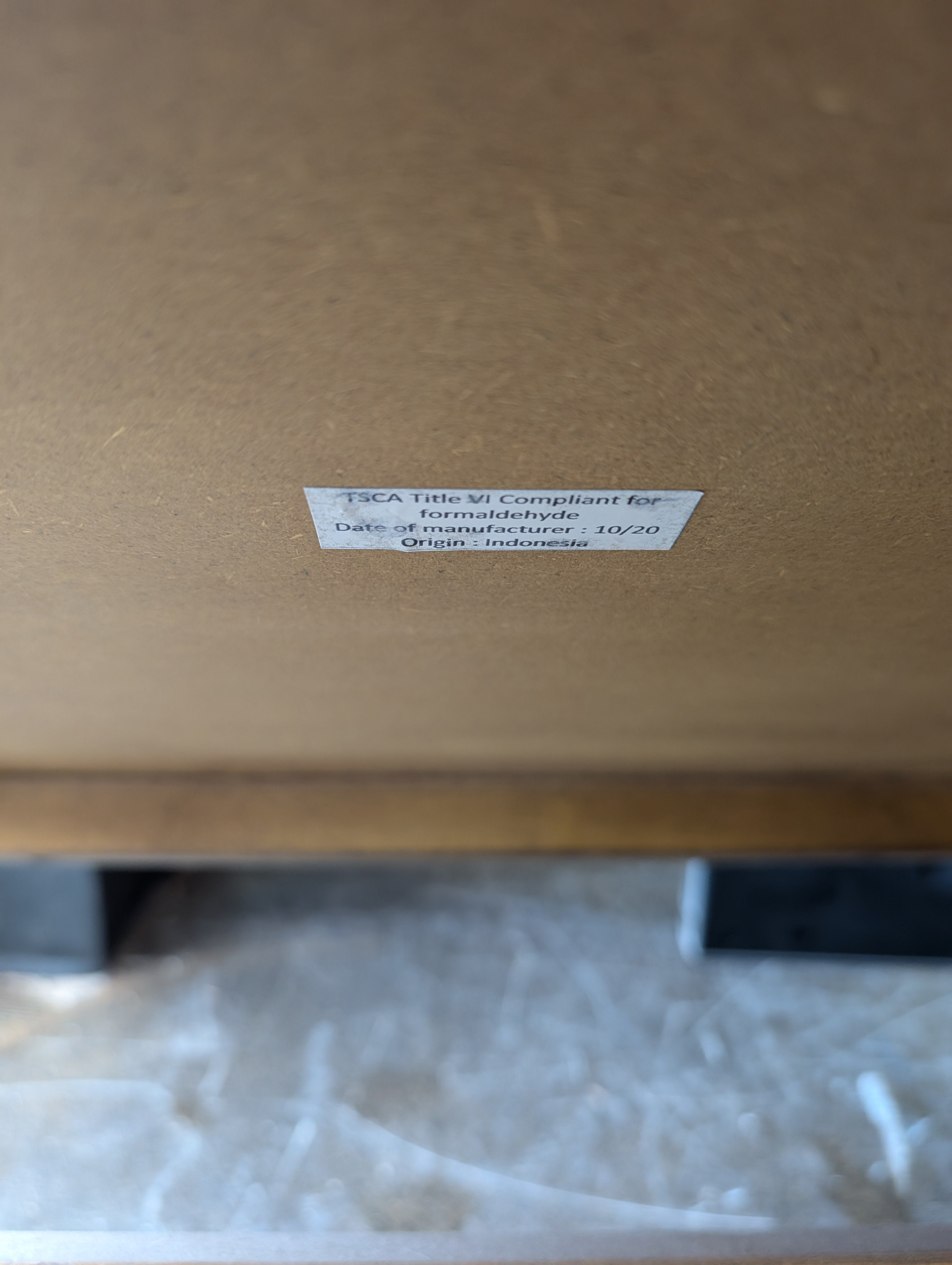 Vintage Wood Side Table with Geometric Drawer Front