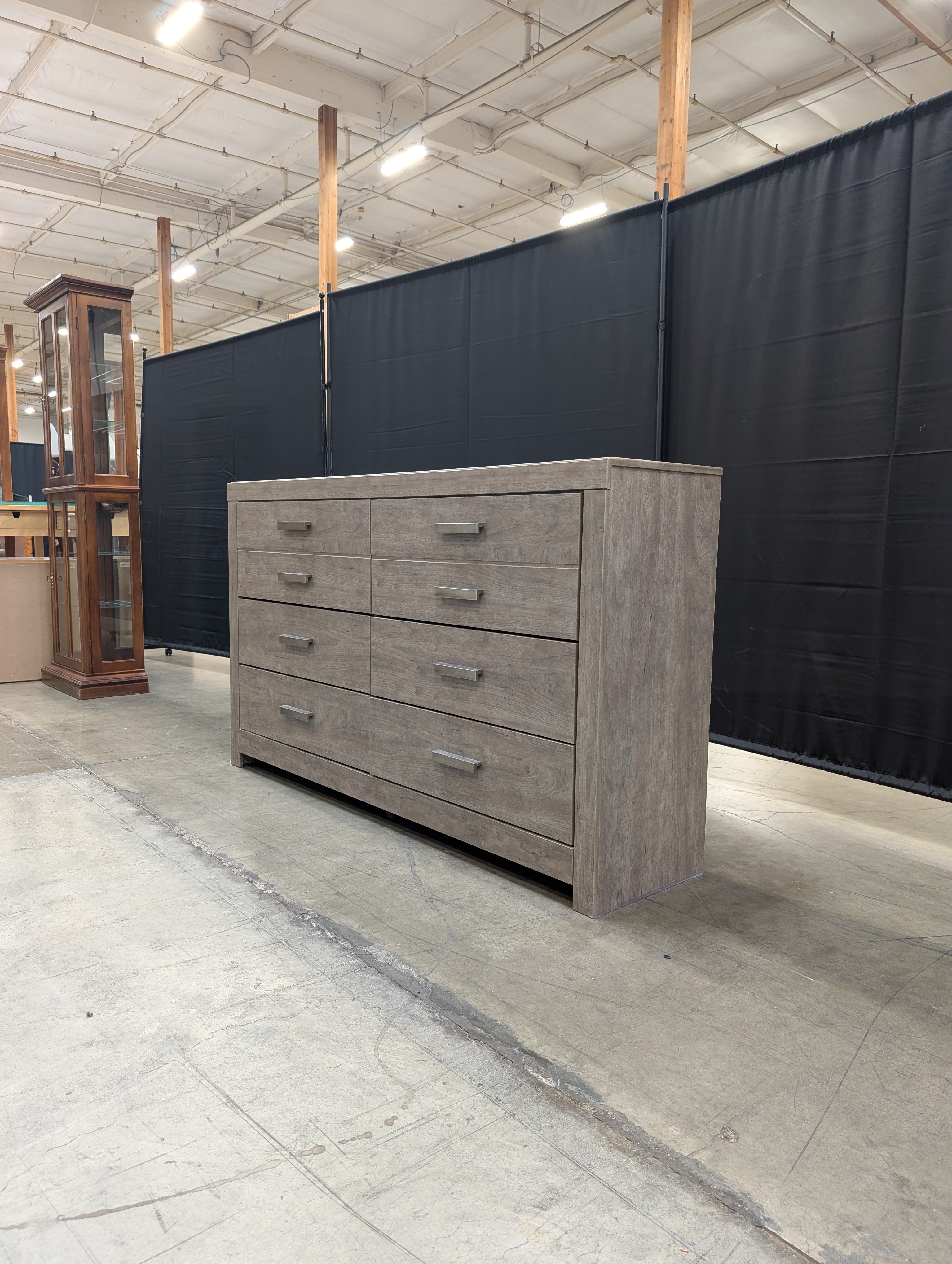Modern Wood Tone Six-Drawer Dresser