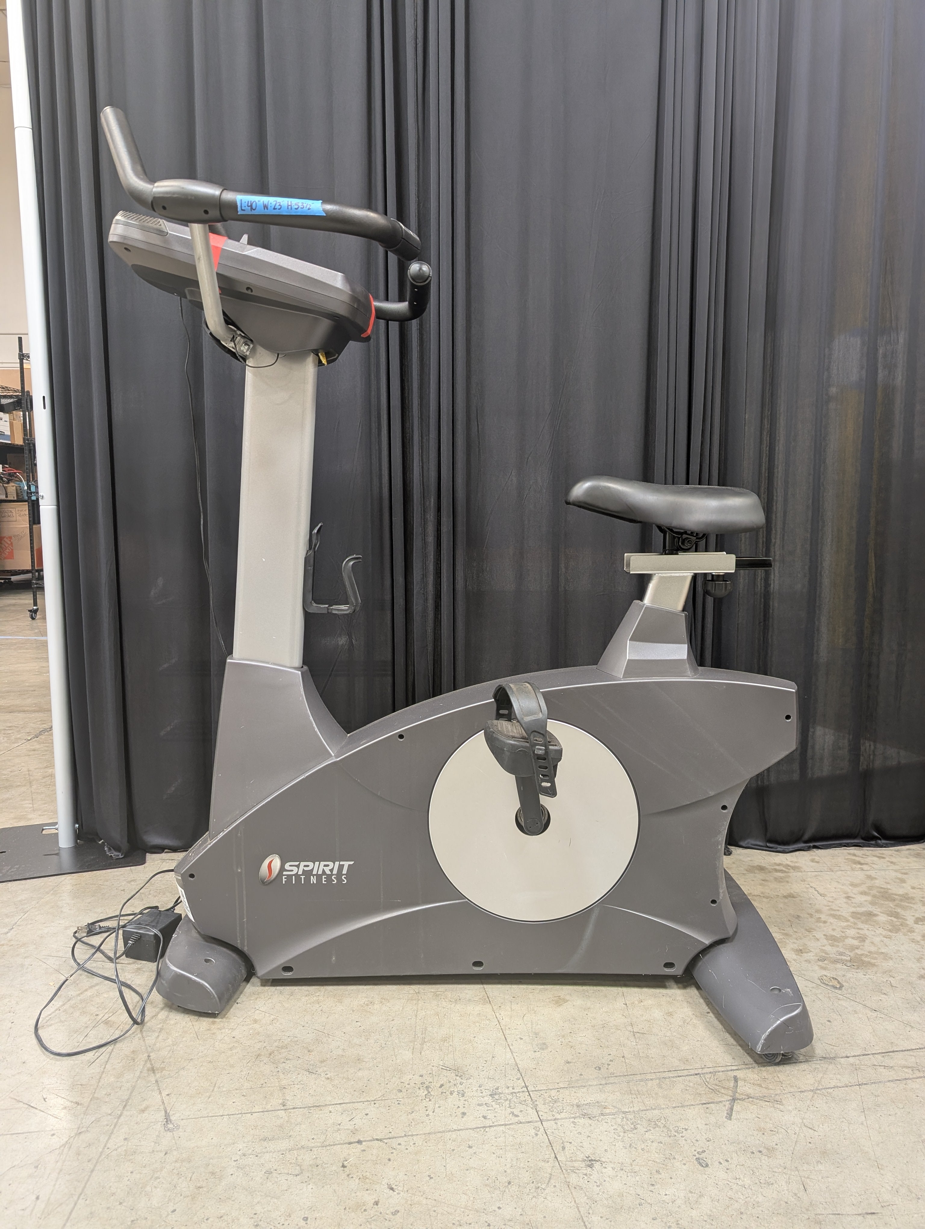 Spirit Fitness Upright Stationary Bicycle in Grey
