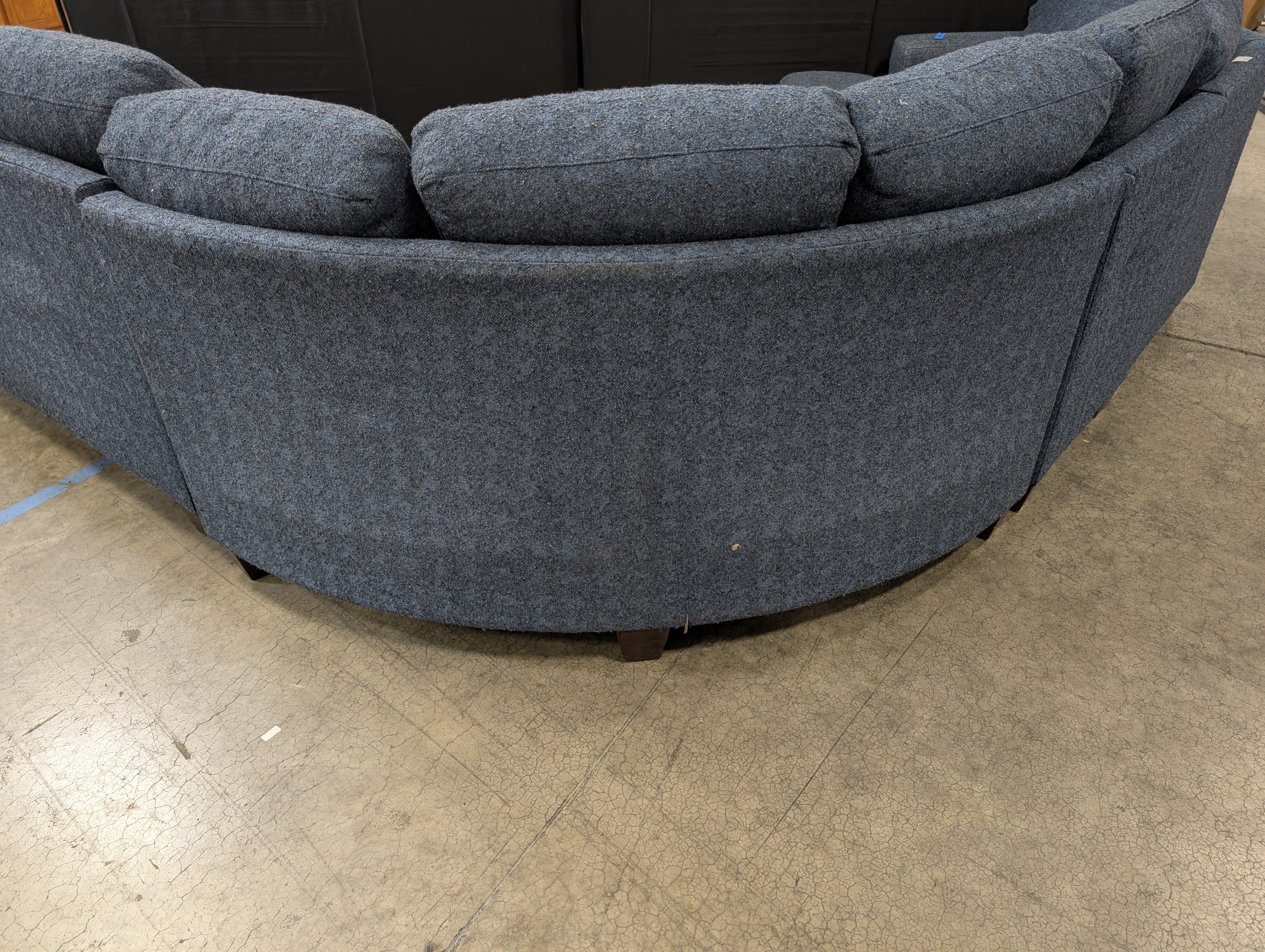 Bassett Contemporary Blue Sectional Sofa