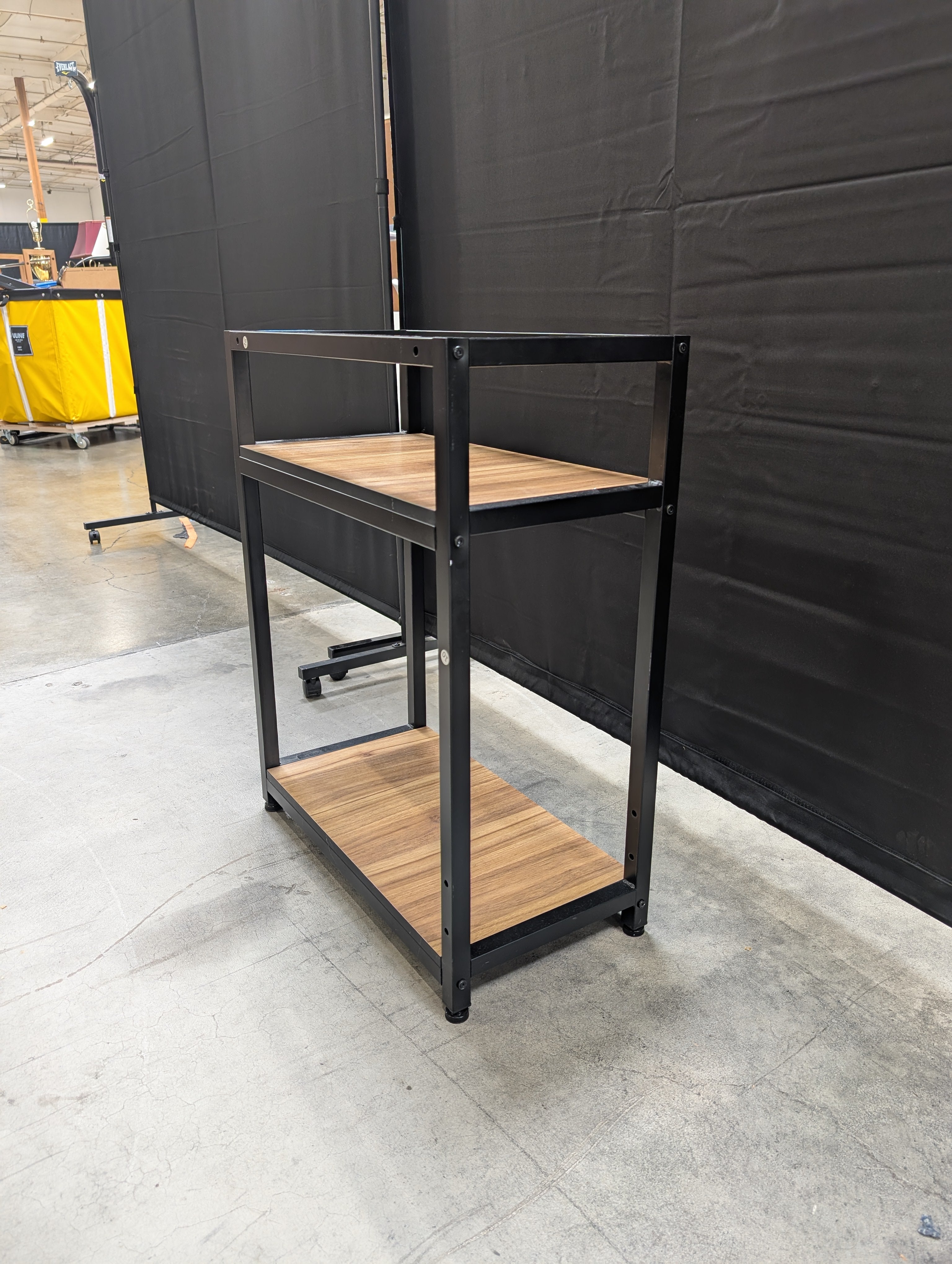 Modern Industrial Two-Tier Storage Shelf Unit