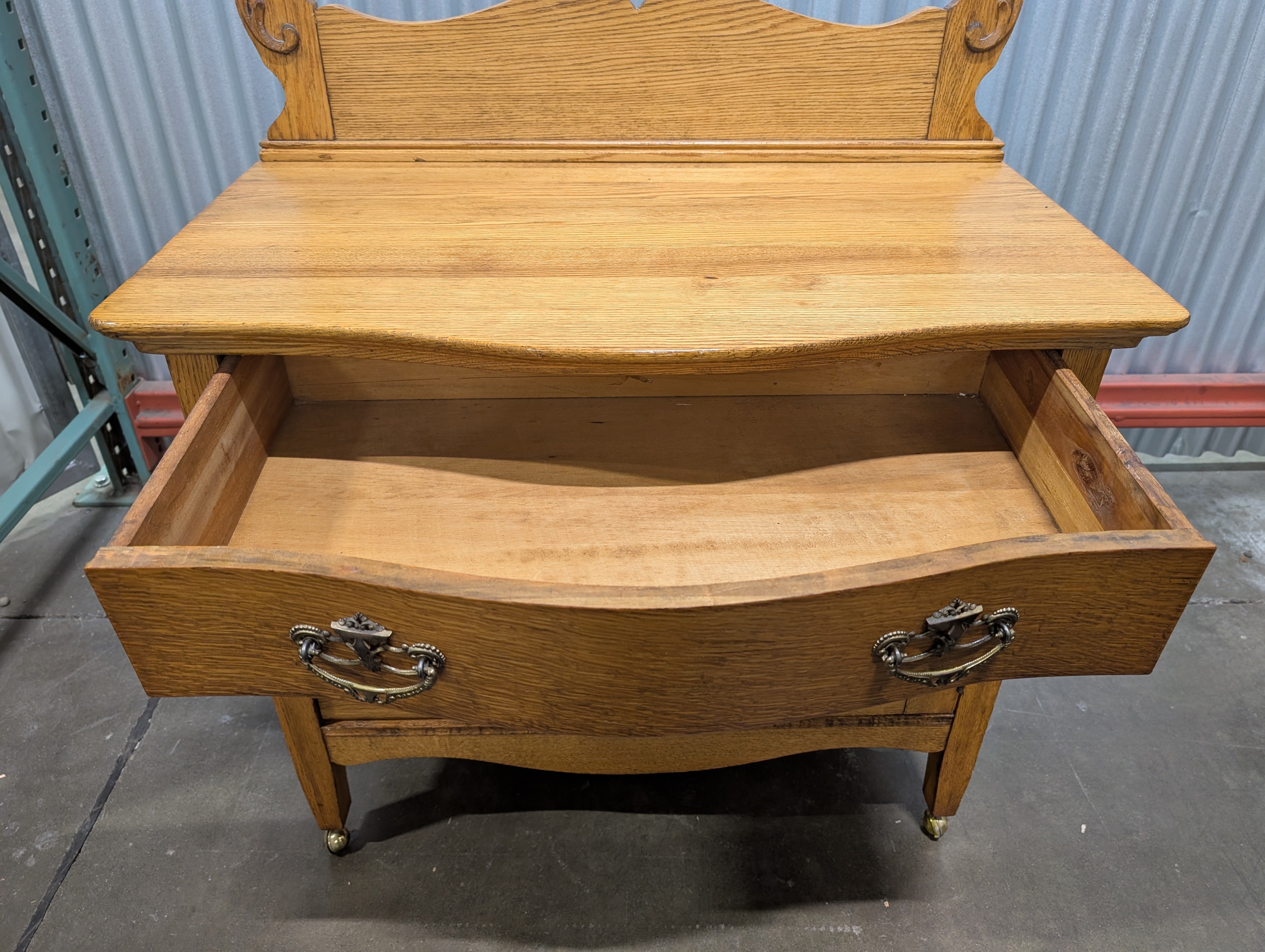 Antique Oak Vanity No Mirror