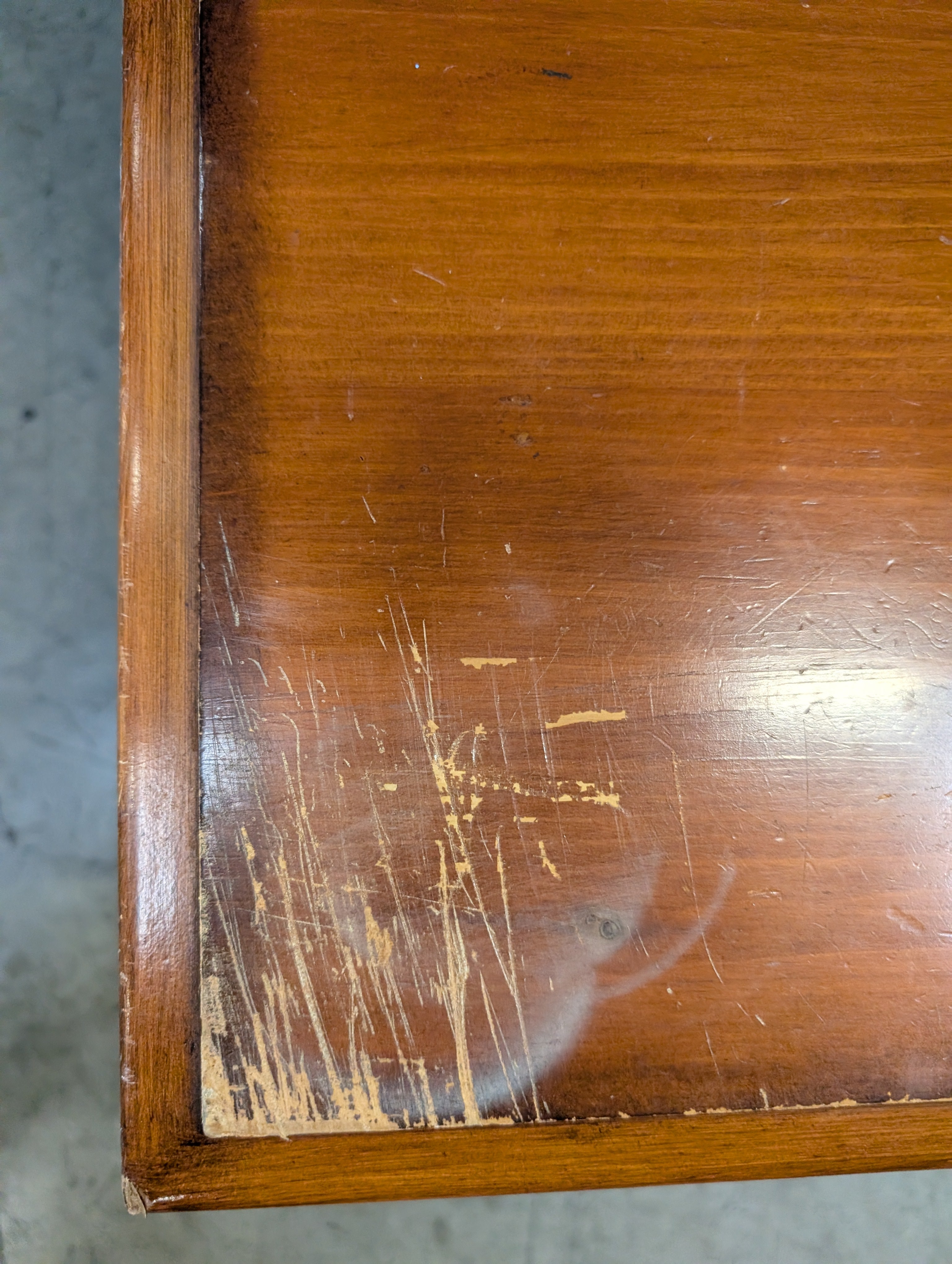 Used Hardwood Coffee Table with Two Storage Drawers