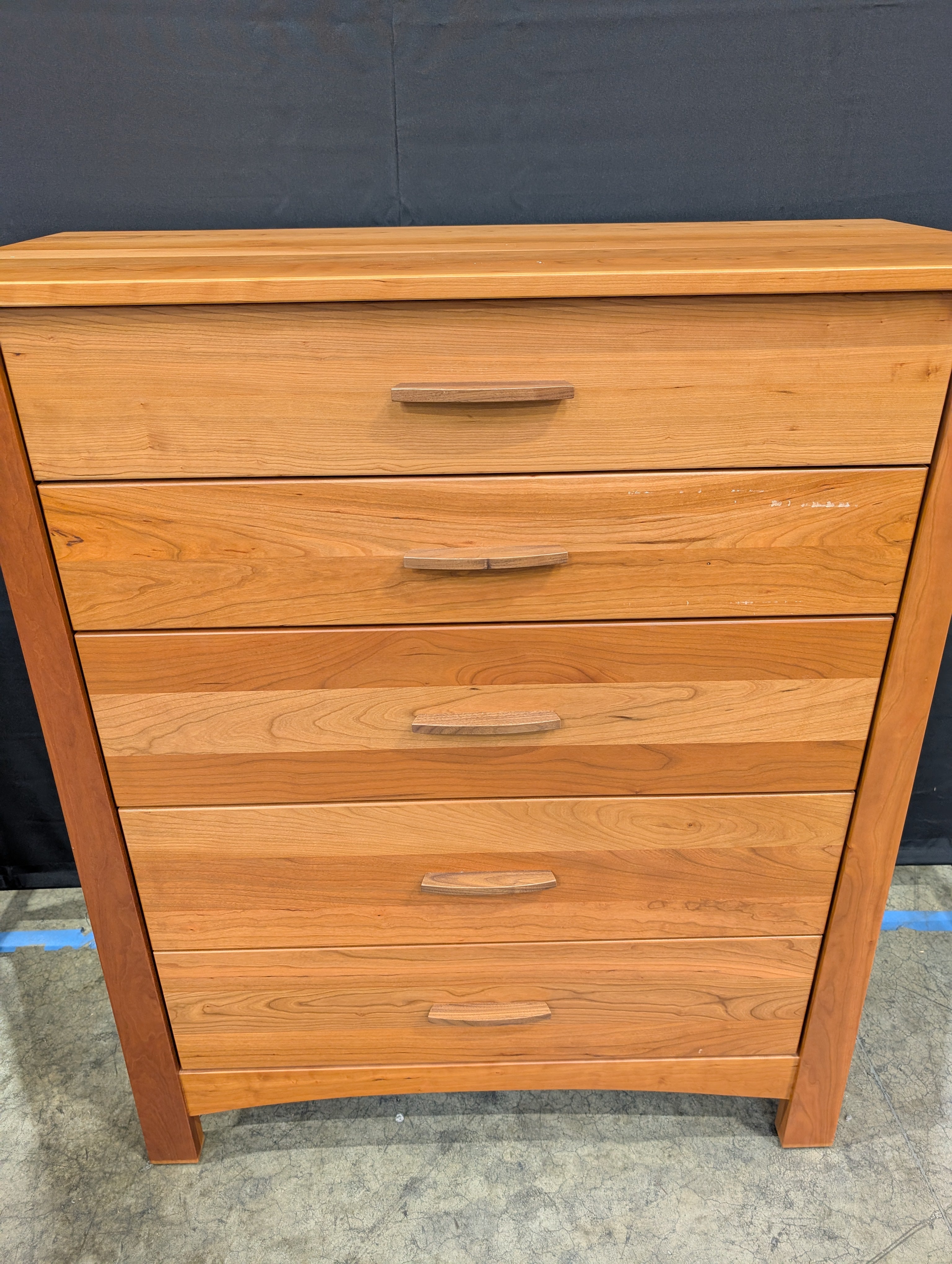 Wood Castle Five-Drawer Chest